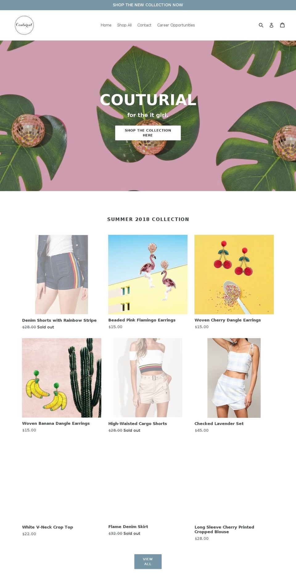 couturial.com — Shopify storefront screenshot