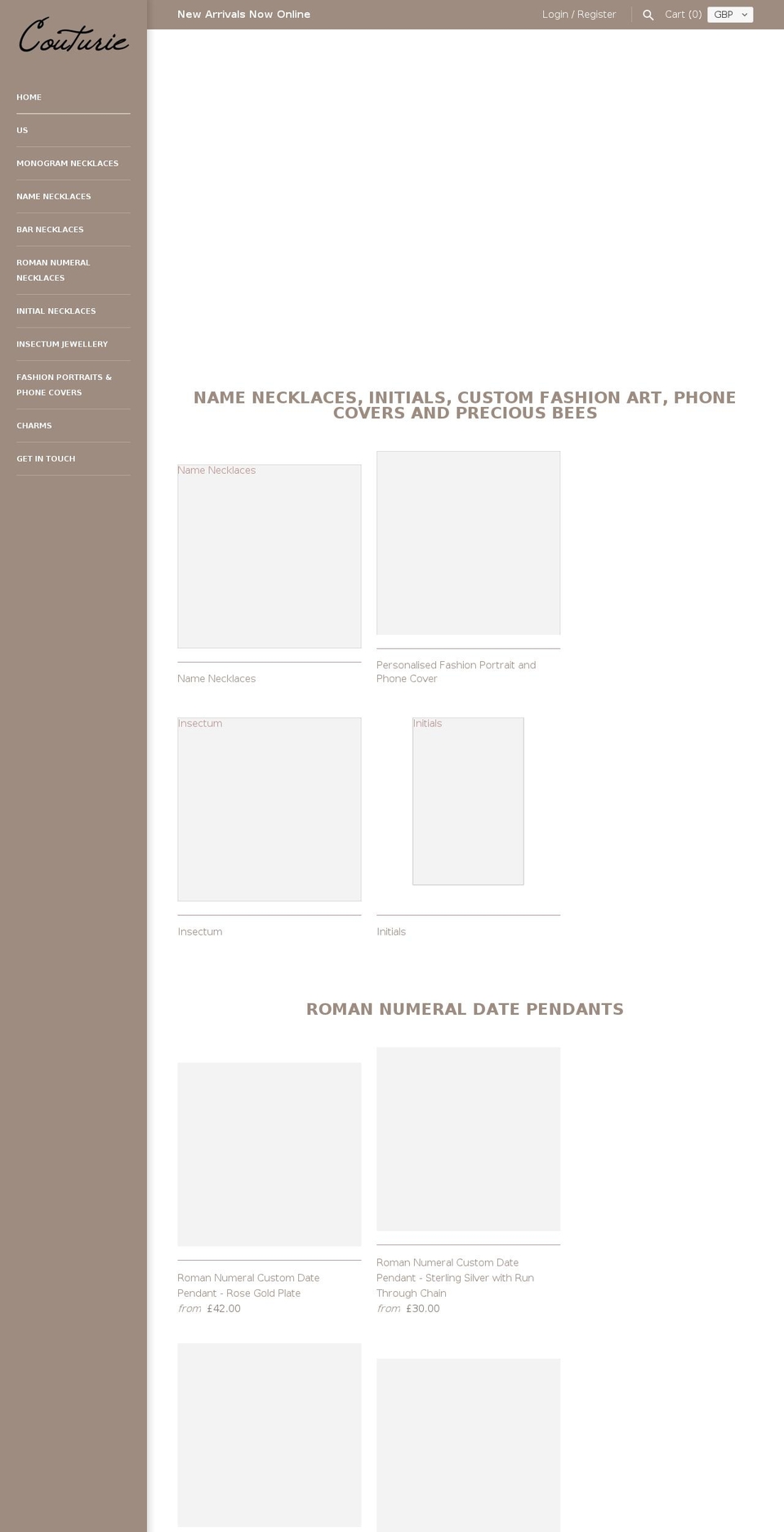 couturie.com — Shopify storefront screenshot