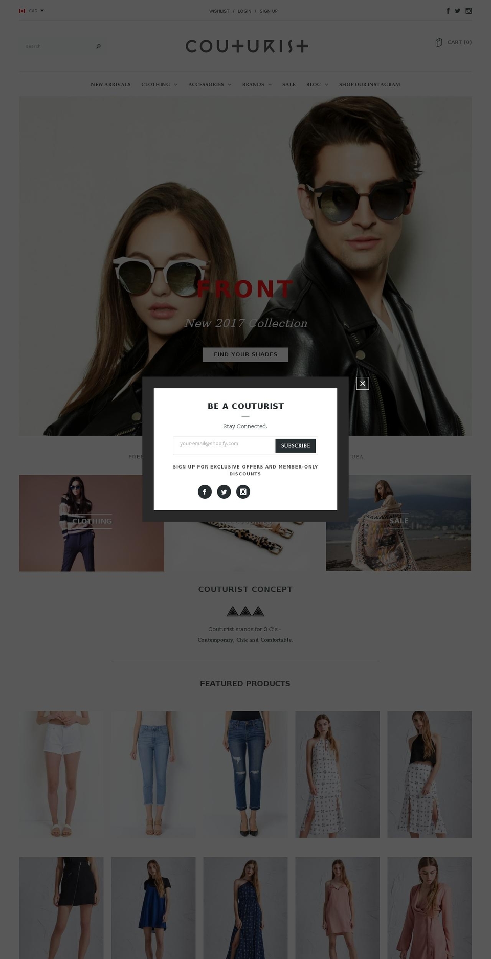 couturist.ca shopify website screenshot