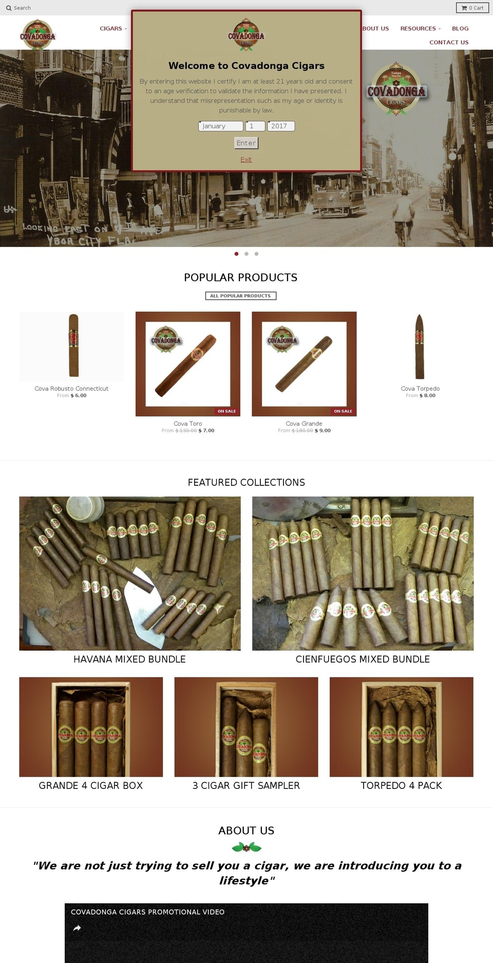 covadongapuros.com shopify website screenshot