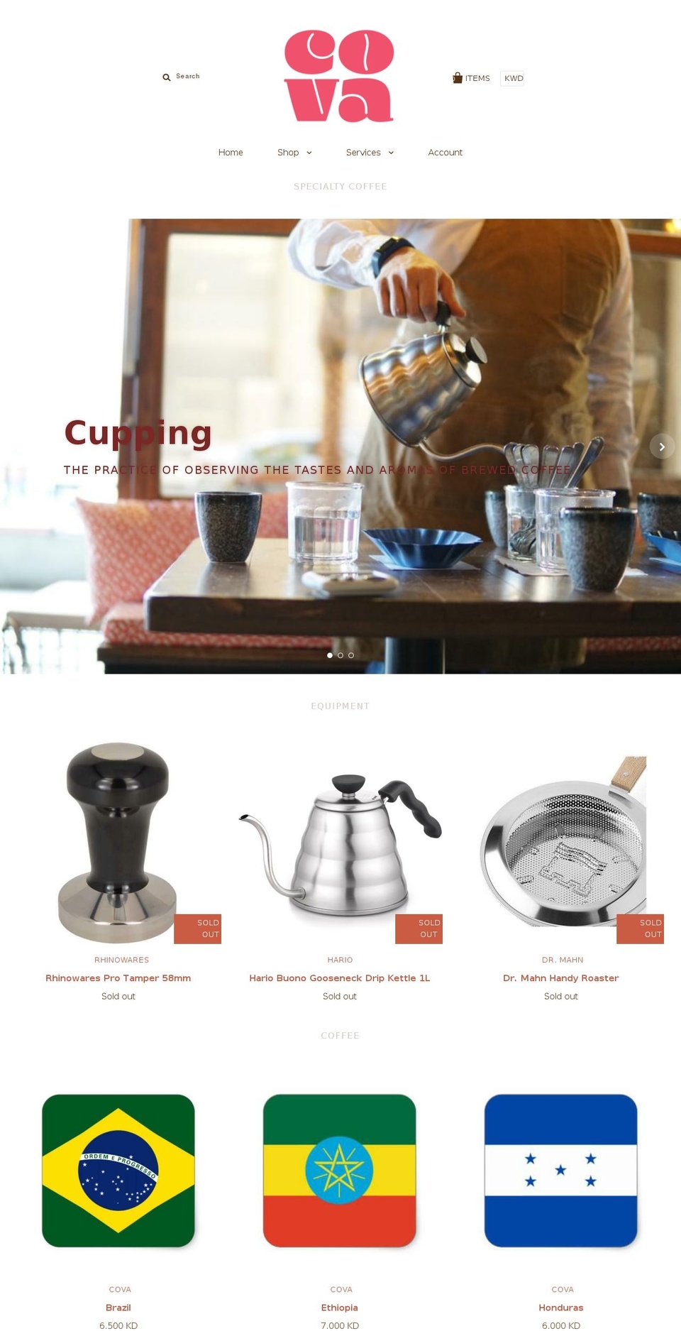 covakuwait.com — Shopify storefront screenshot