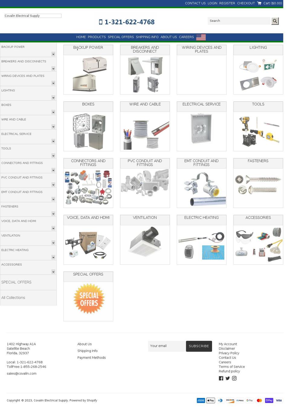 covalin.com shopify website screenshot