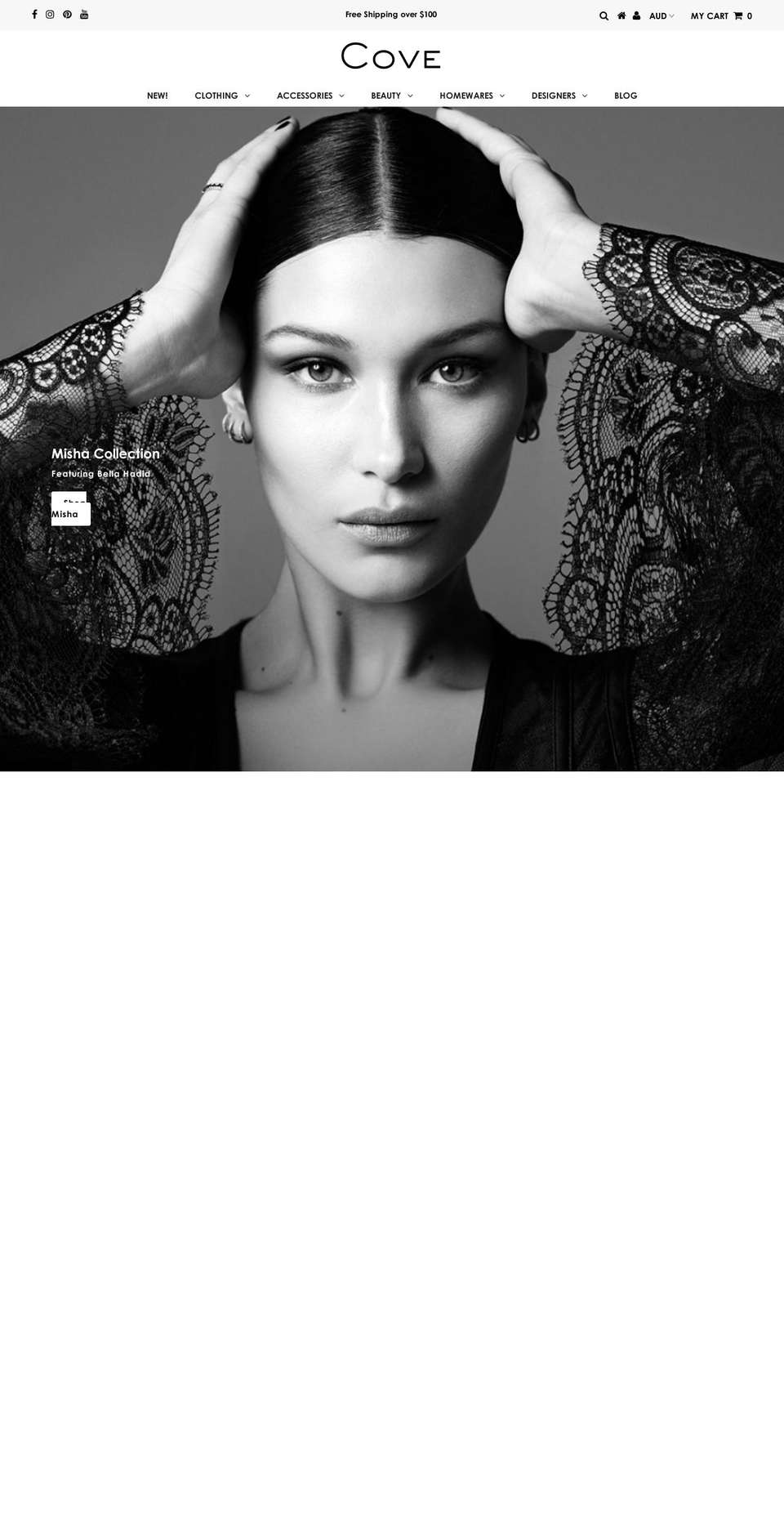 coveaustralia.com — Shopify storefront screenshot