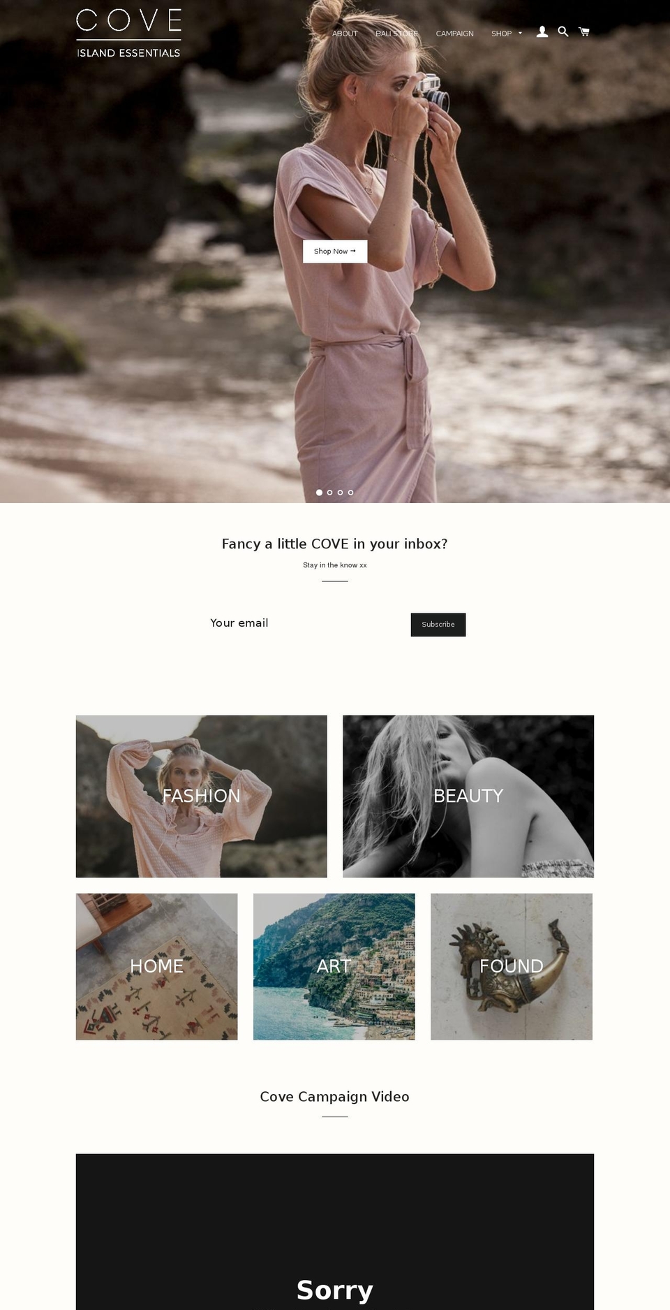 AW Shopify theme site example coveislandessentials.com