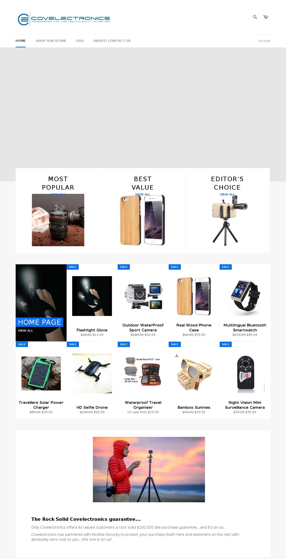 covelectronics.com — Shopify storefront screenshot
