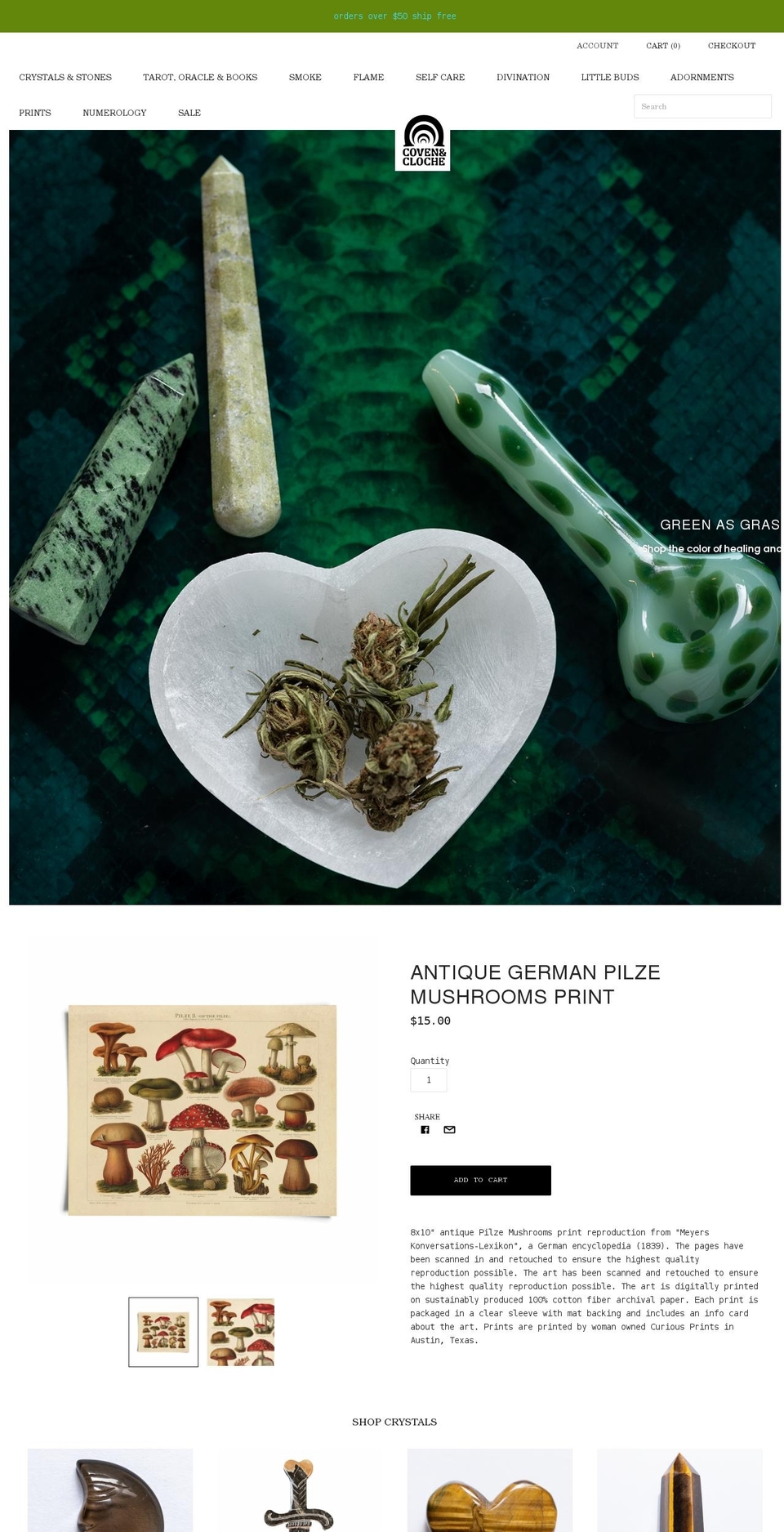 covenandcloche.com shopify website screenshot