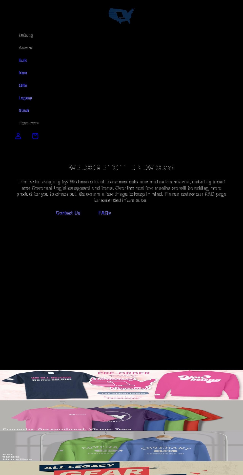 covenantlogistics.shop shopify website screenshot
