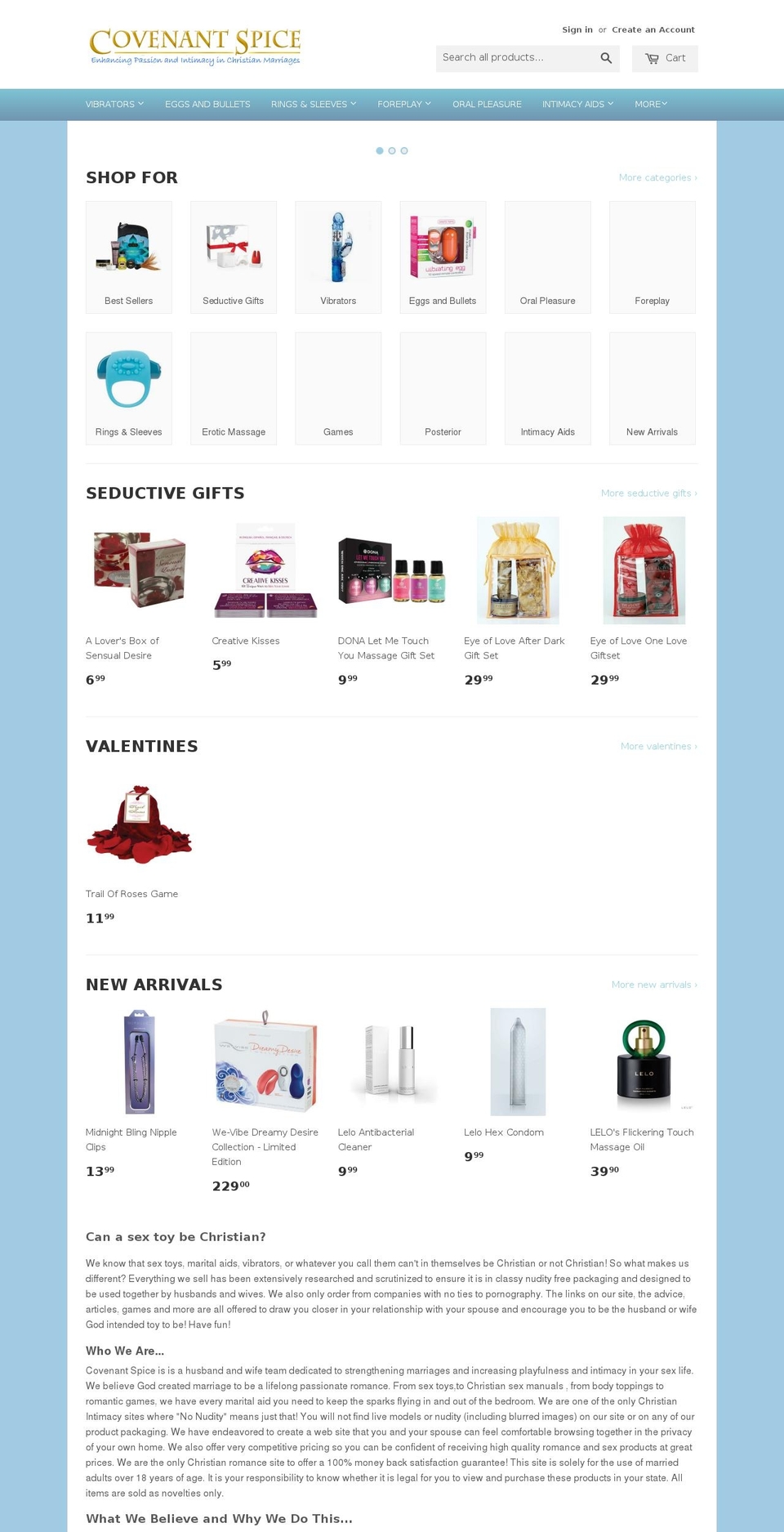 covenantspice.com shopify website screenshot