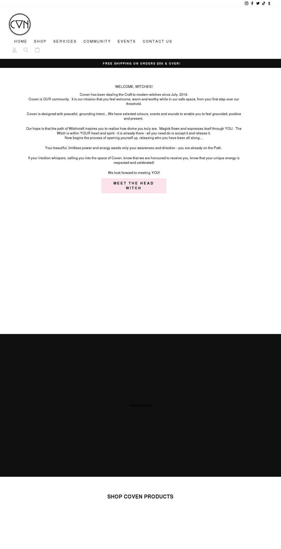 covencle.com shopify website screenshot