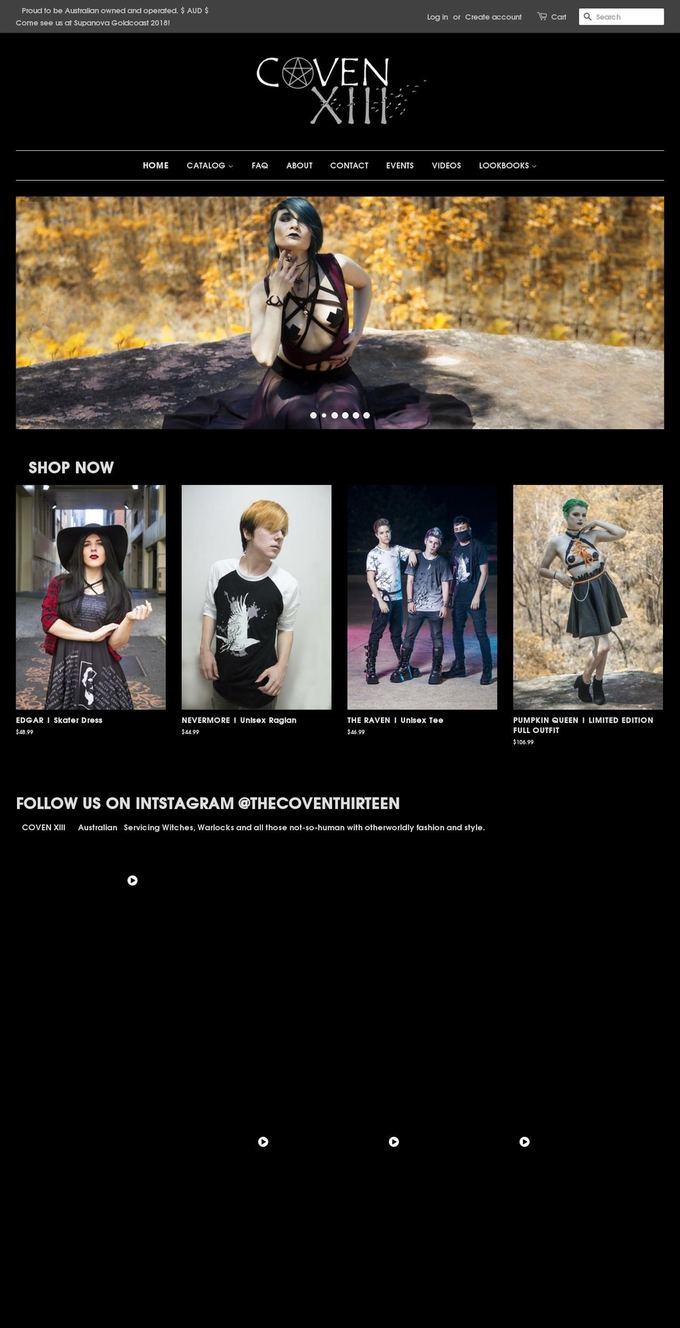 covenxiii.com — Shopify storefront screenshot
