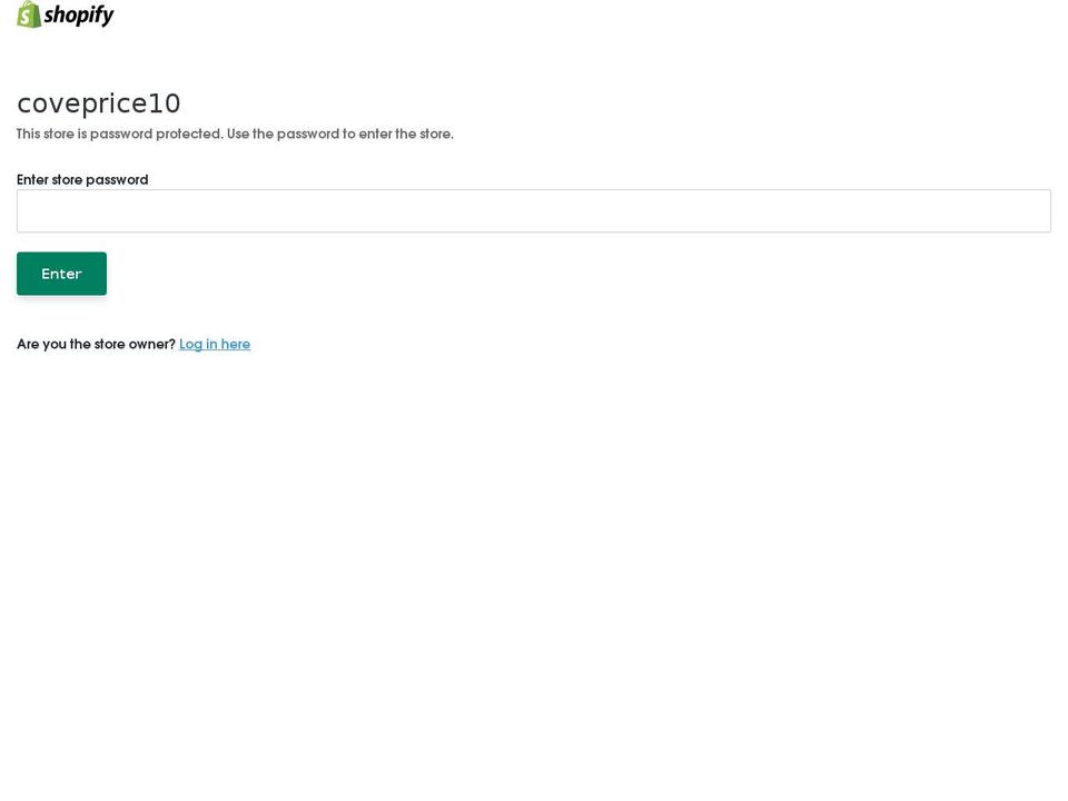 coveprice.com shopify website screenshot