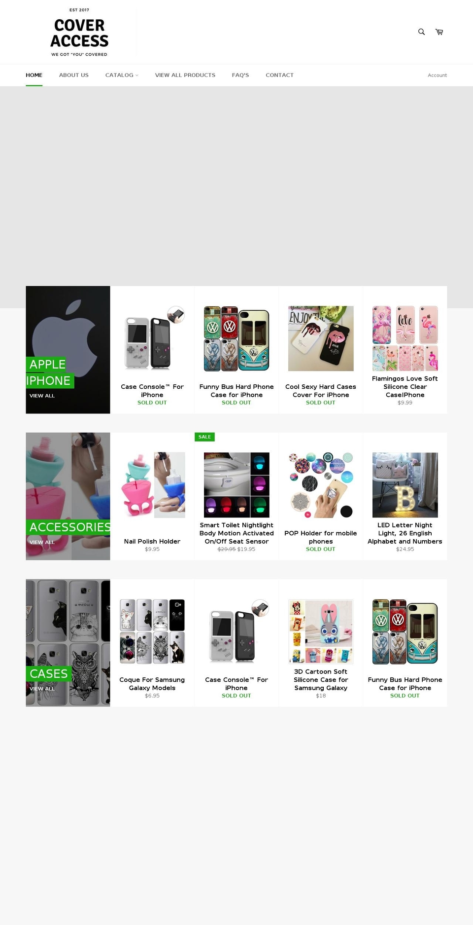 coveraccess.com shopify website screenshot