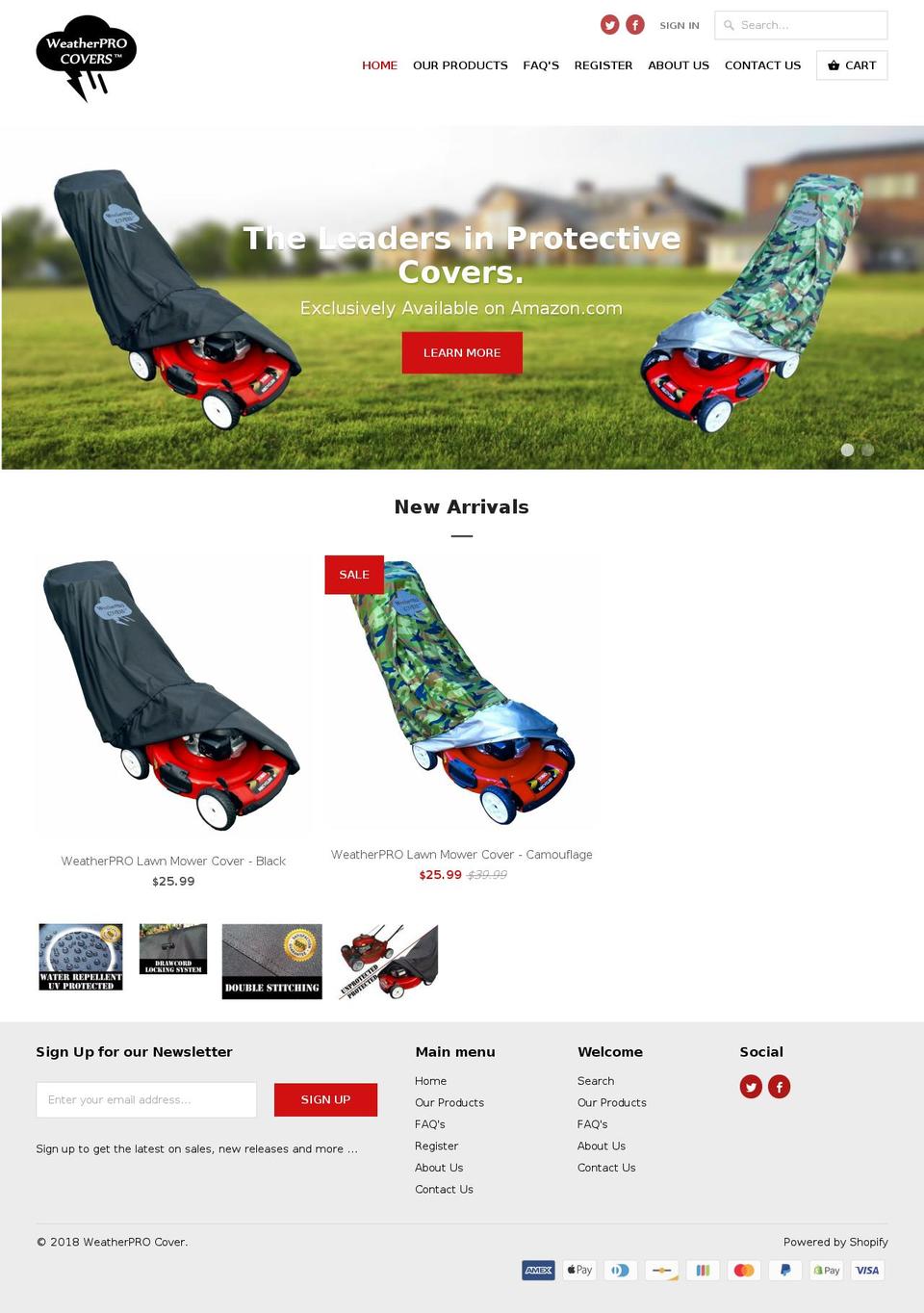 coverchief.com — Shopify storefront screenshot