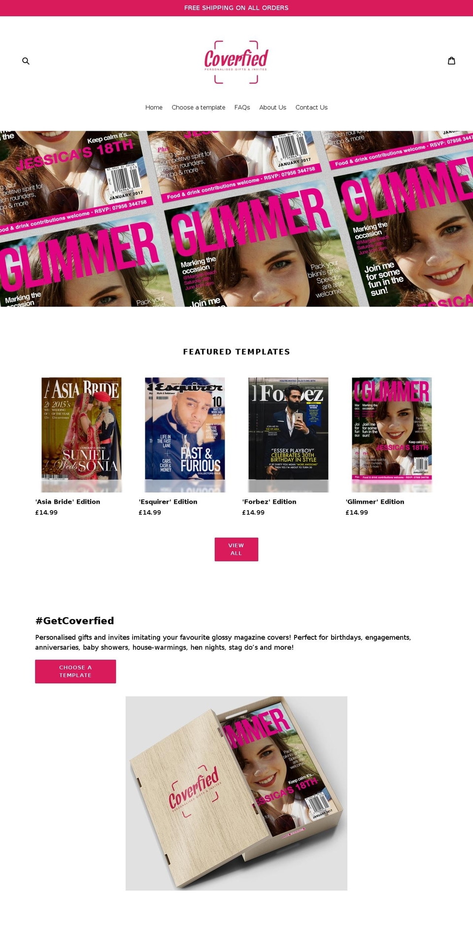 coverfied.com — Shopify storefront screenshot