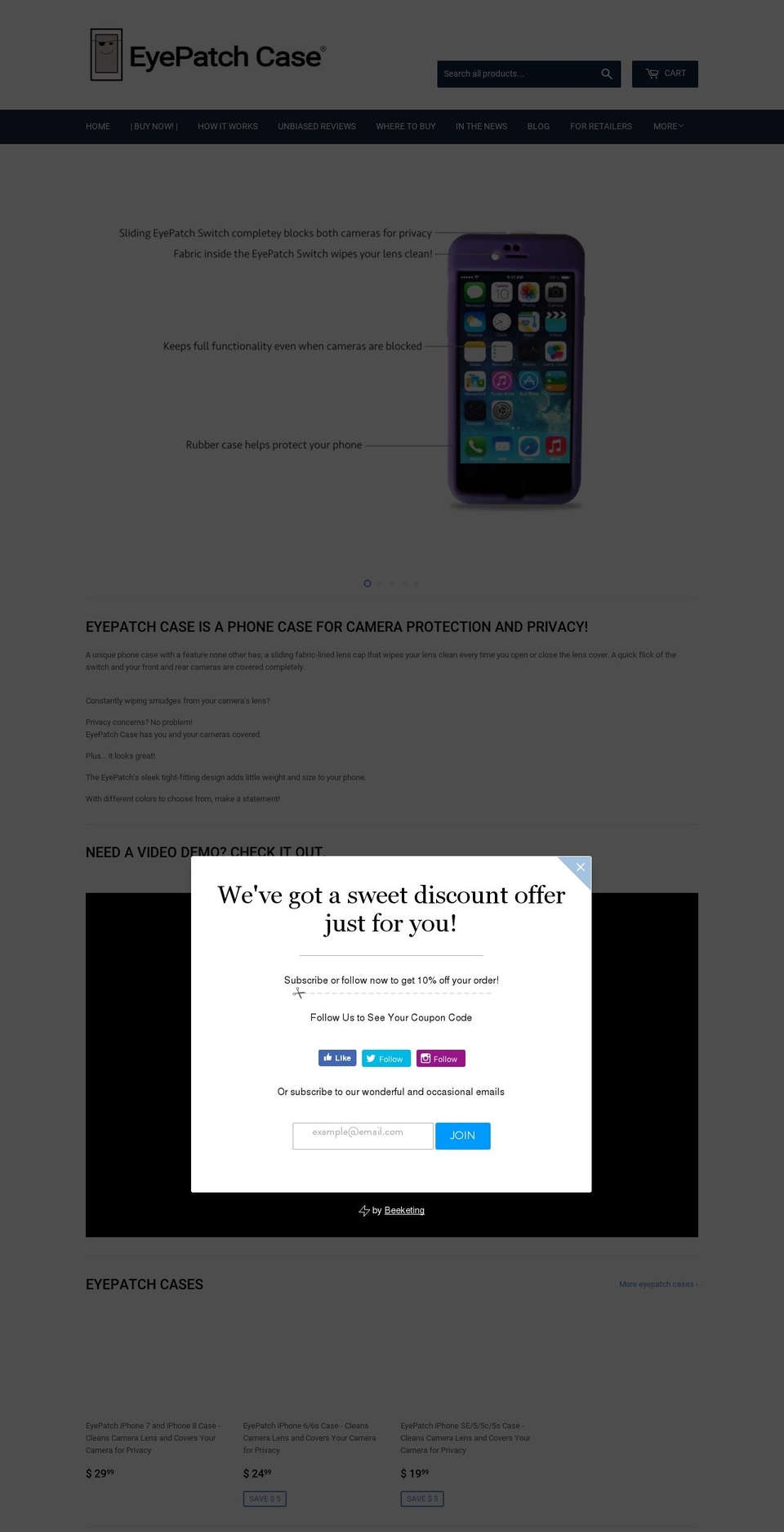coveritcase.com — Shopify storefront screenshot