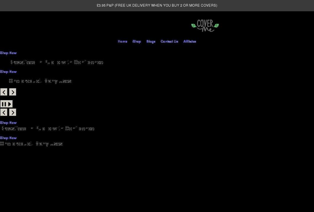 covermebaby.co.uk shopify website screenshot