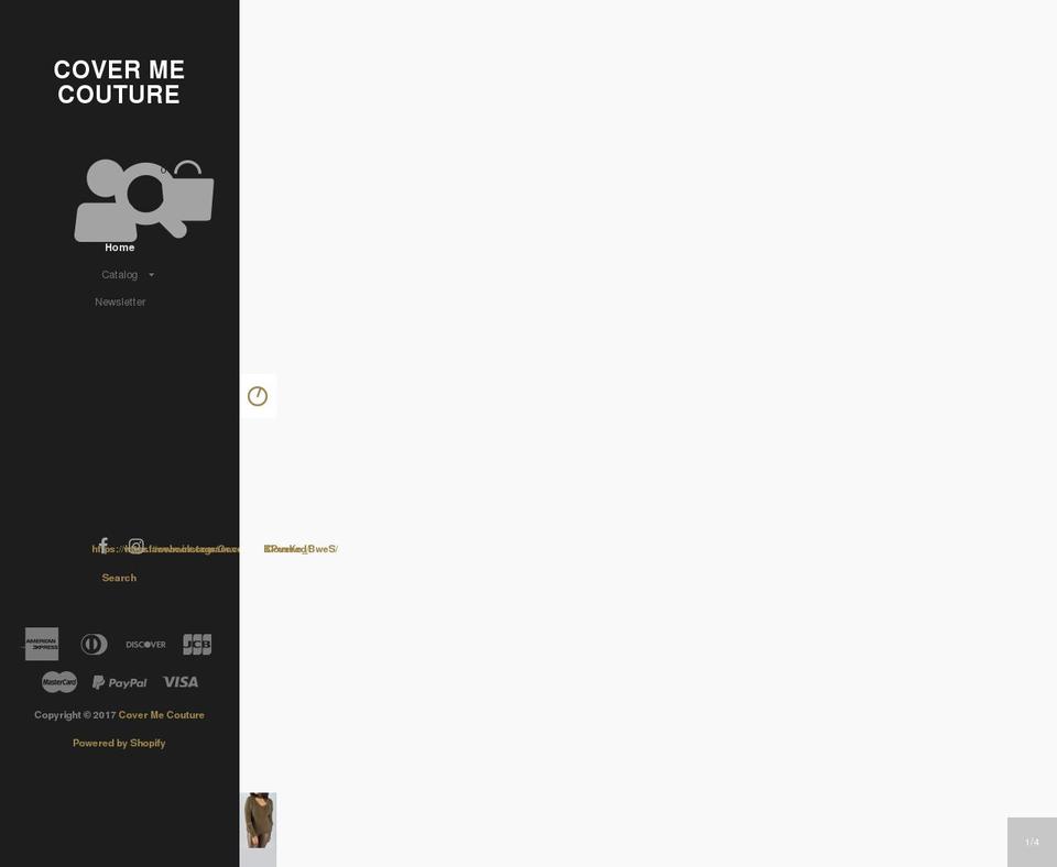 covermecouture.com shopify website screenshot