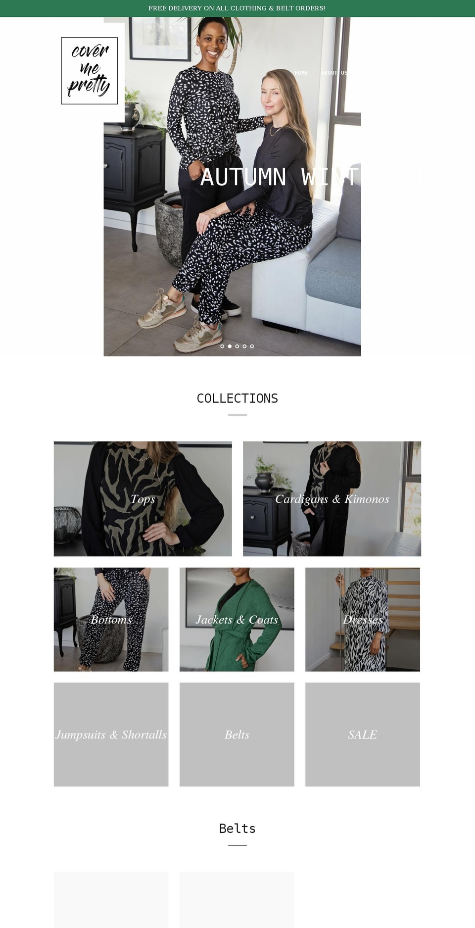 covermepretty.co.za shopify website screenshot