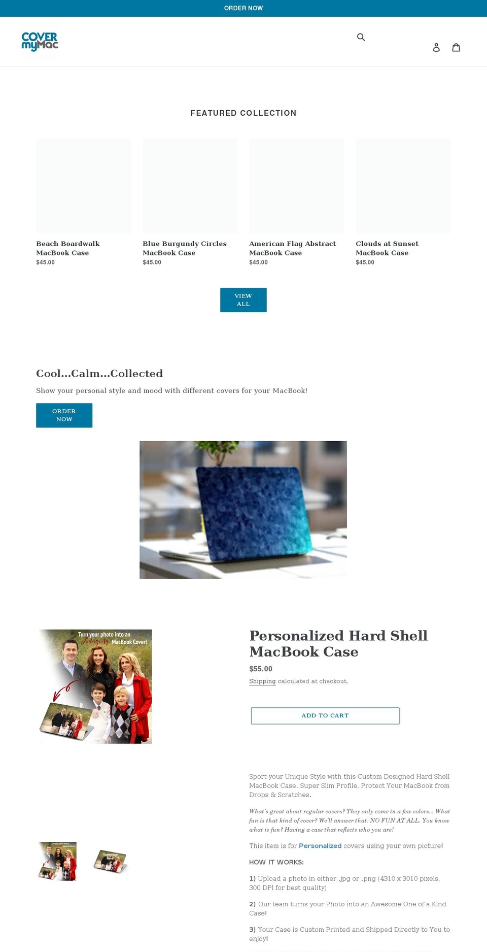 covermymac.com shopify website screenshot