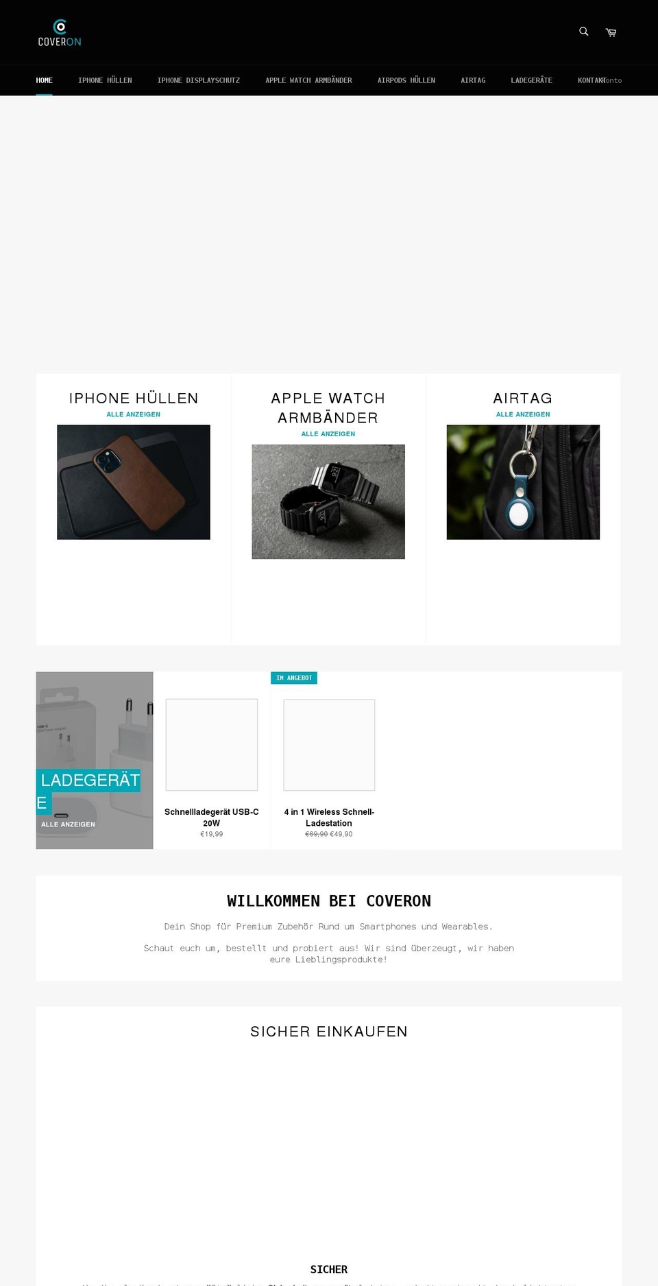 coveron.de shopify website screenshot