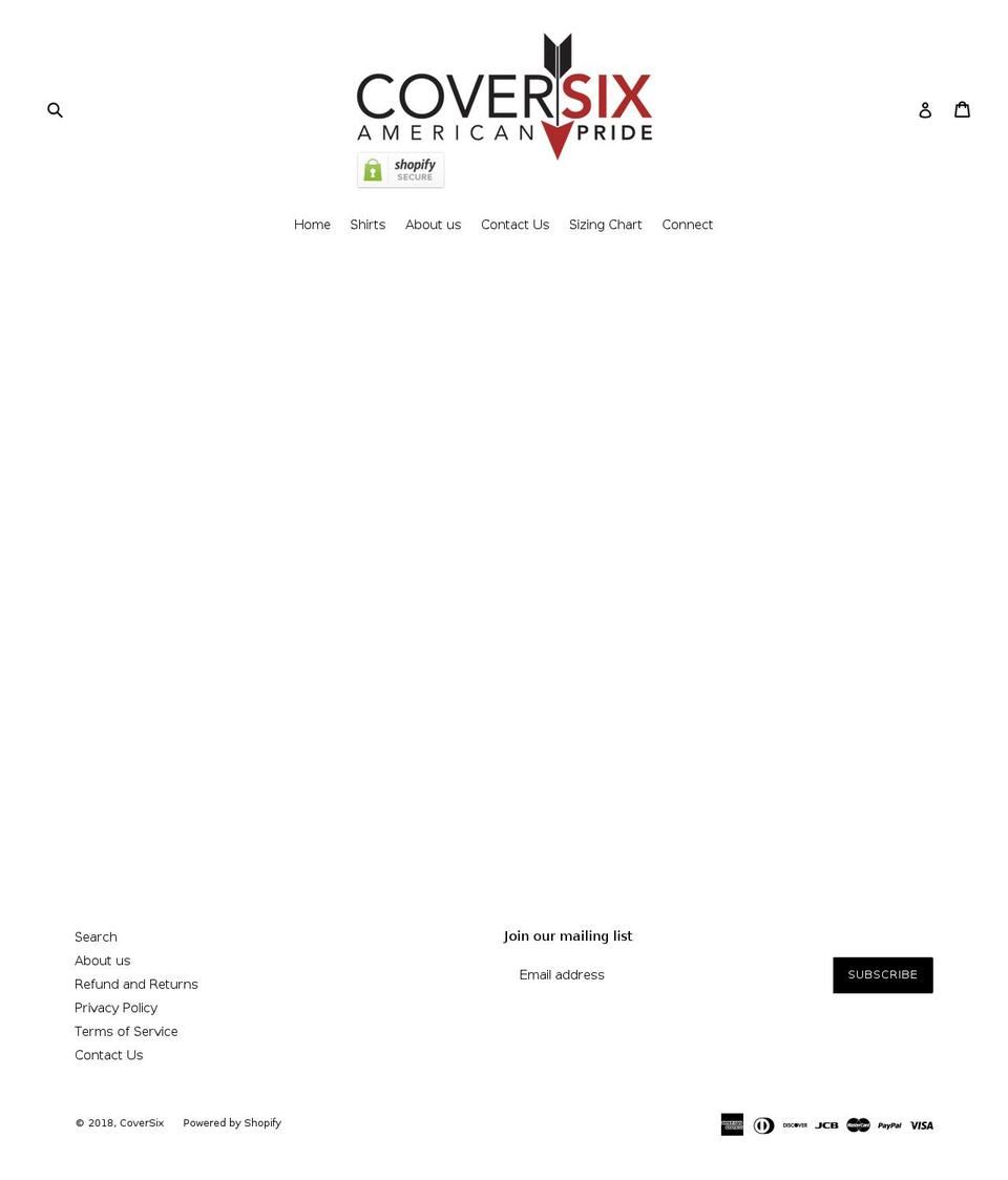 coversix.us shopify website screenshot