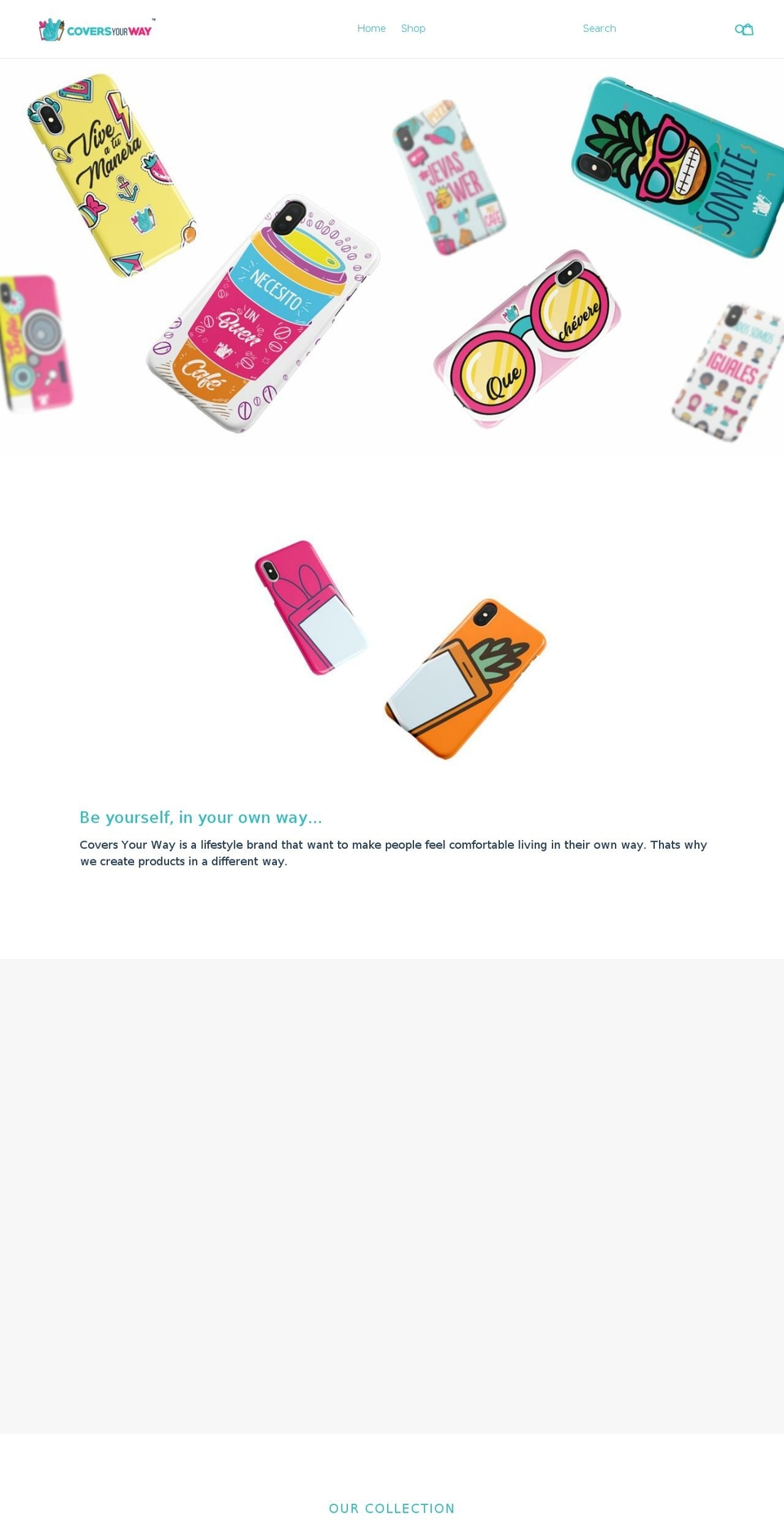 coversyourway.com — Shopify storefront screenshot