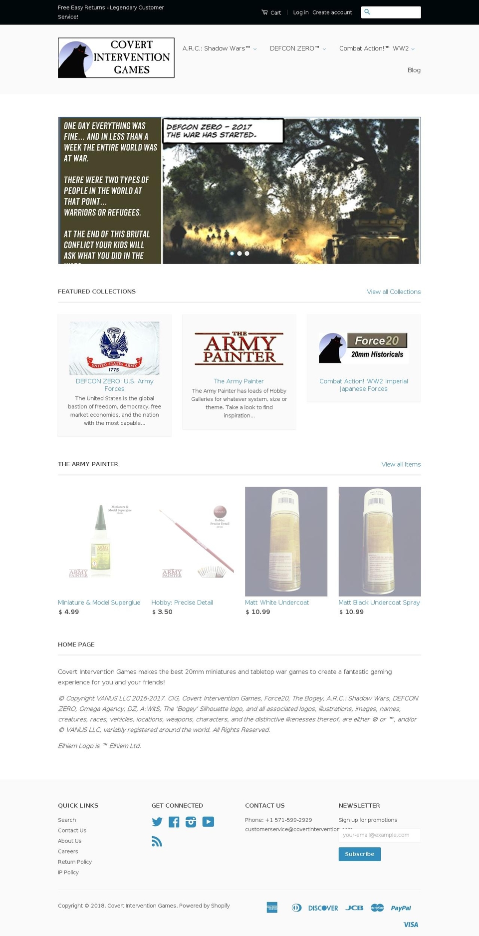covert-intervention-games.myshopify.com shopify website screenshot