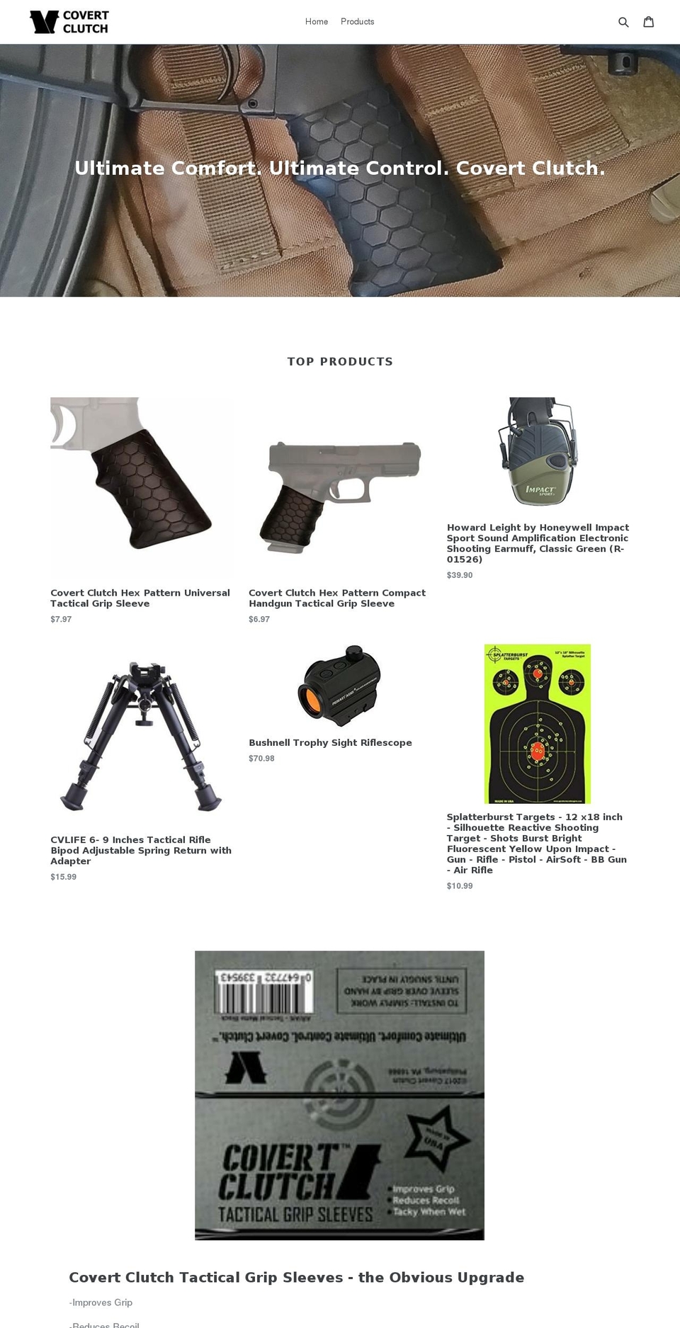 covertclutch.com — Shopify storefront screenshot