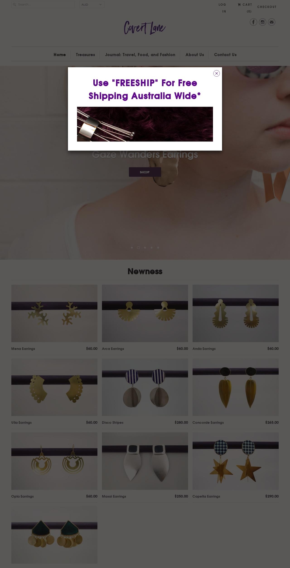 covertlane.com shopify website screenshot