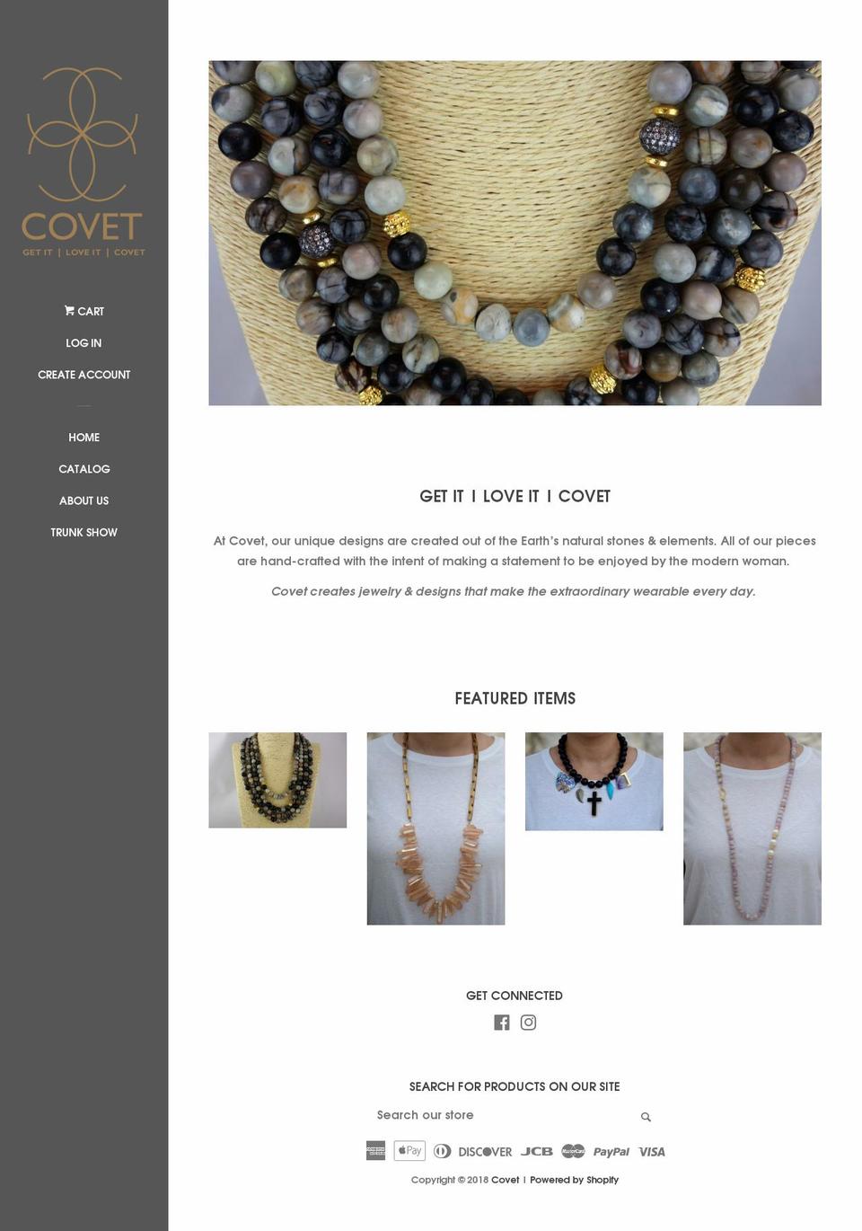 covetcovet.com — Shopify storefront screenshot