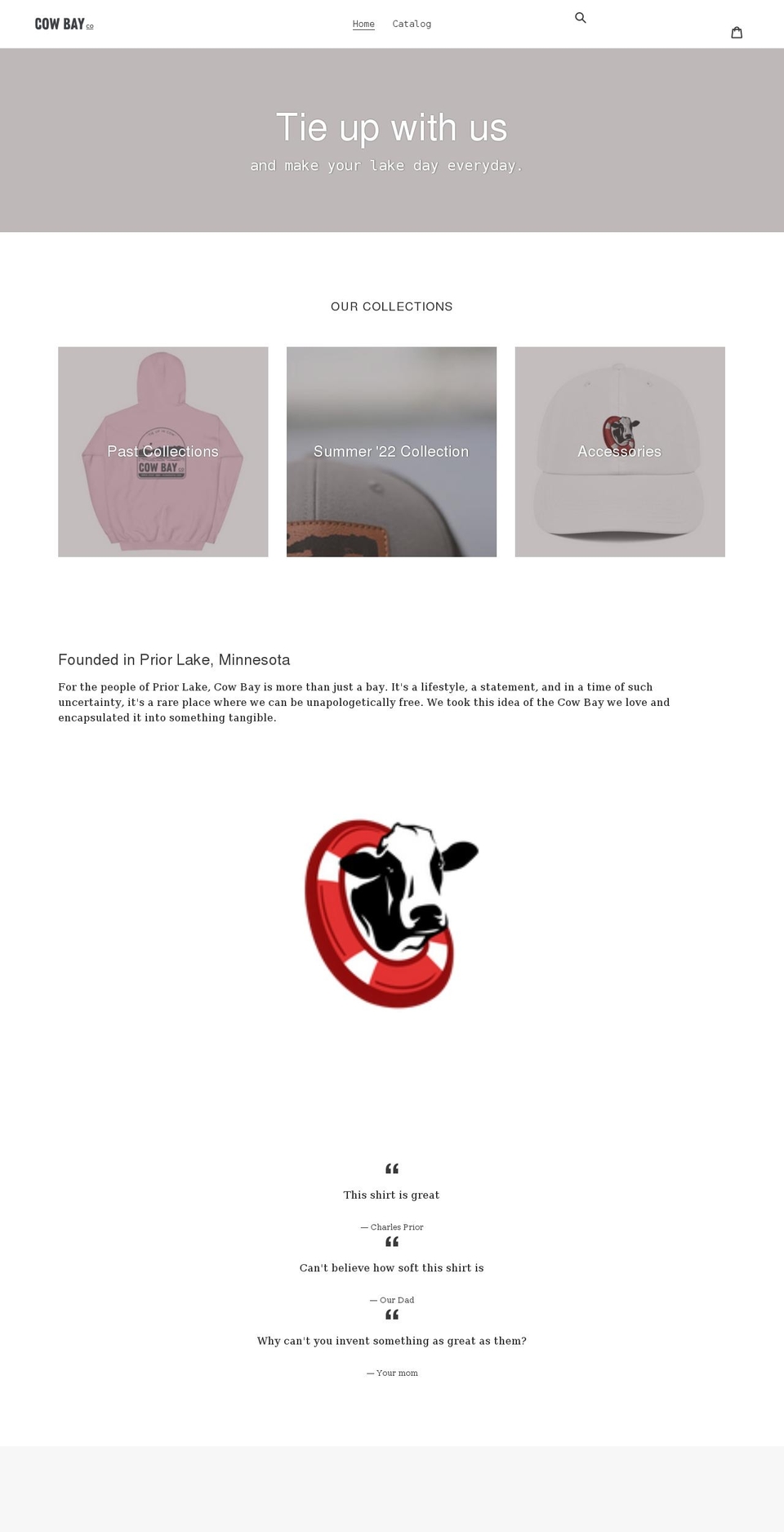 cowbayclothing.com shopify website screenshot