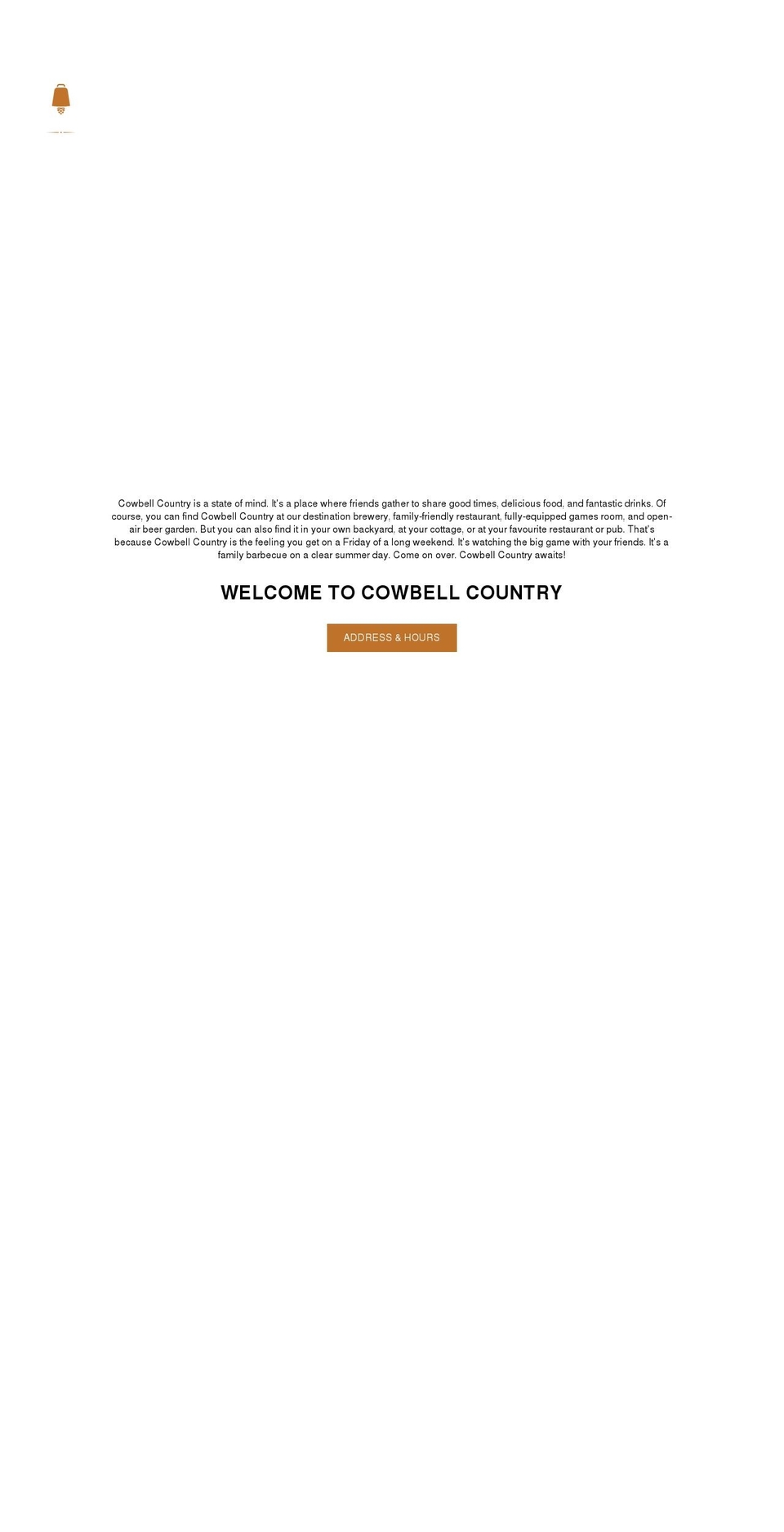 cowbellbrewing.com shopify website screenshot