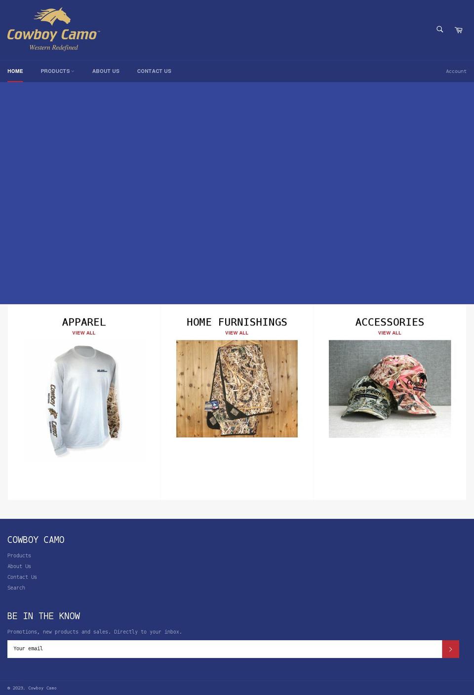 cowboy-camo.com shopify website screenshot