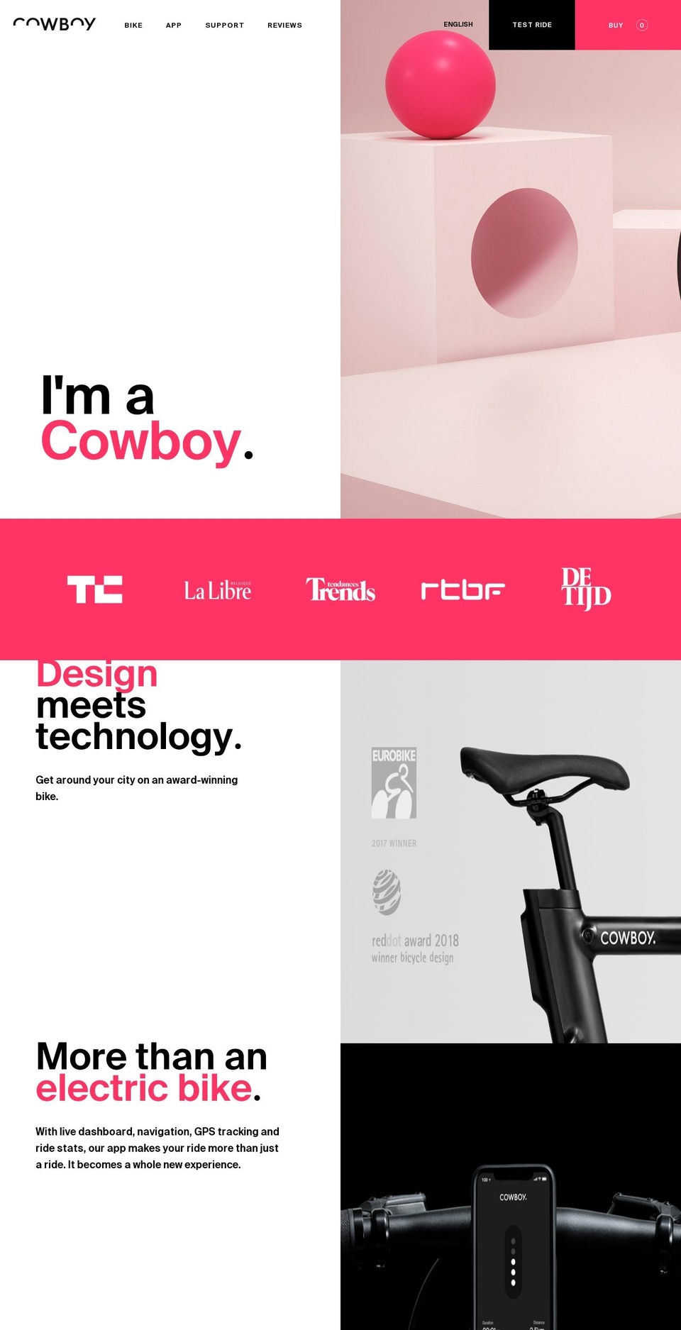 cowboy.bike shopify website screenshot