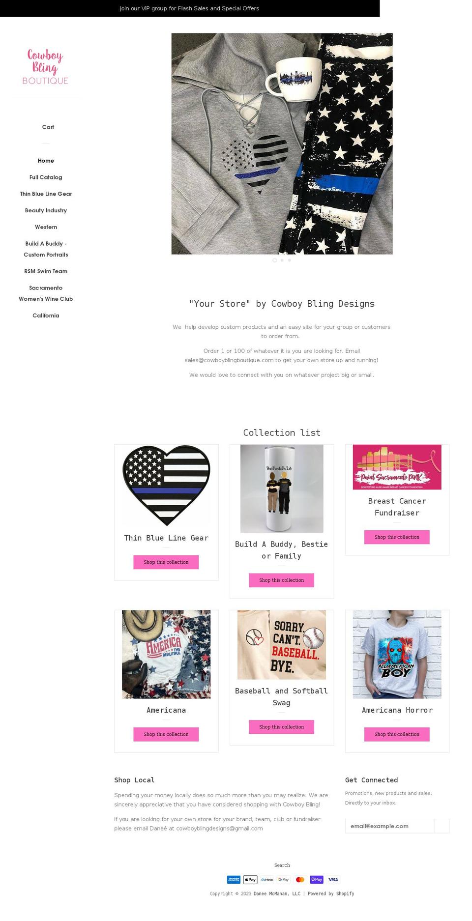 cowboyblingboutique.com shopify website screenshot