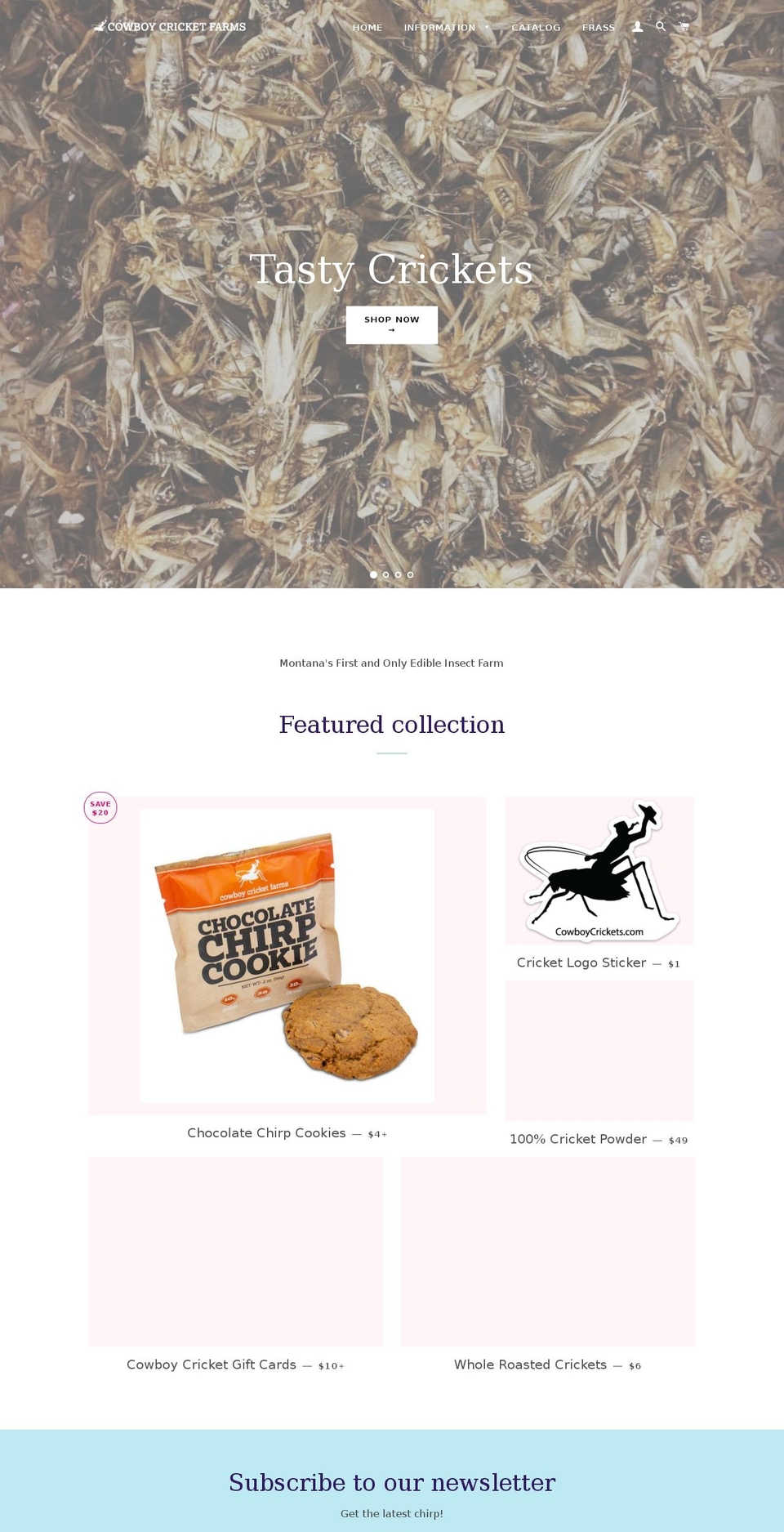 cowboycricket.com — Shopify storefront screenshot