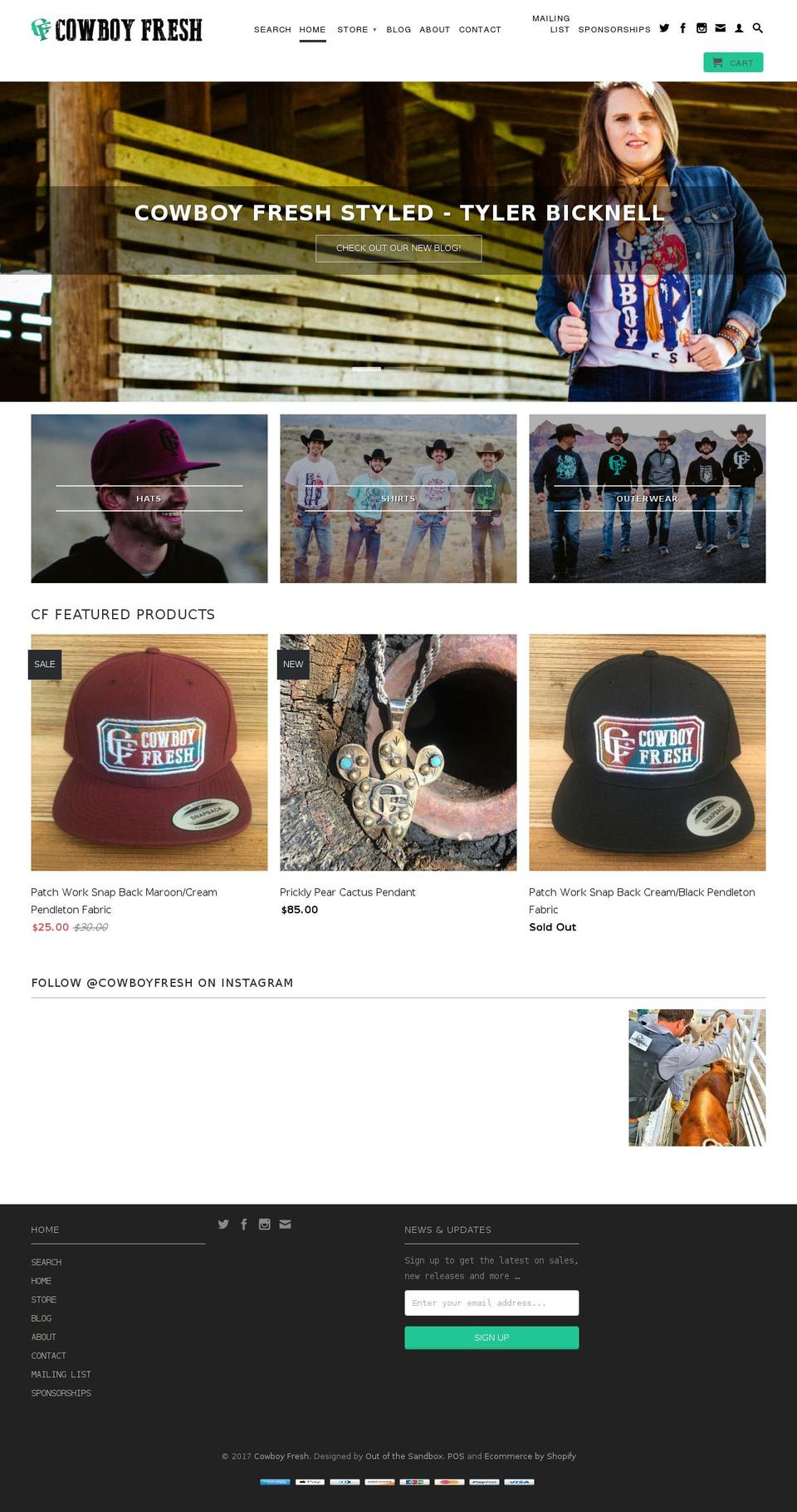 cowboyfresh.com shopify website screenshot