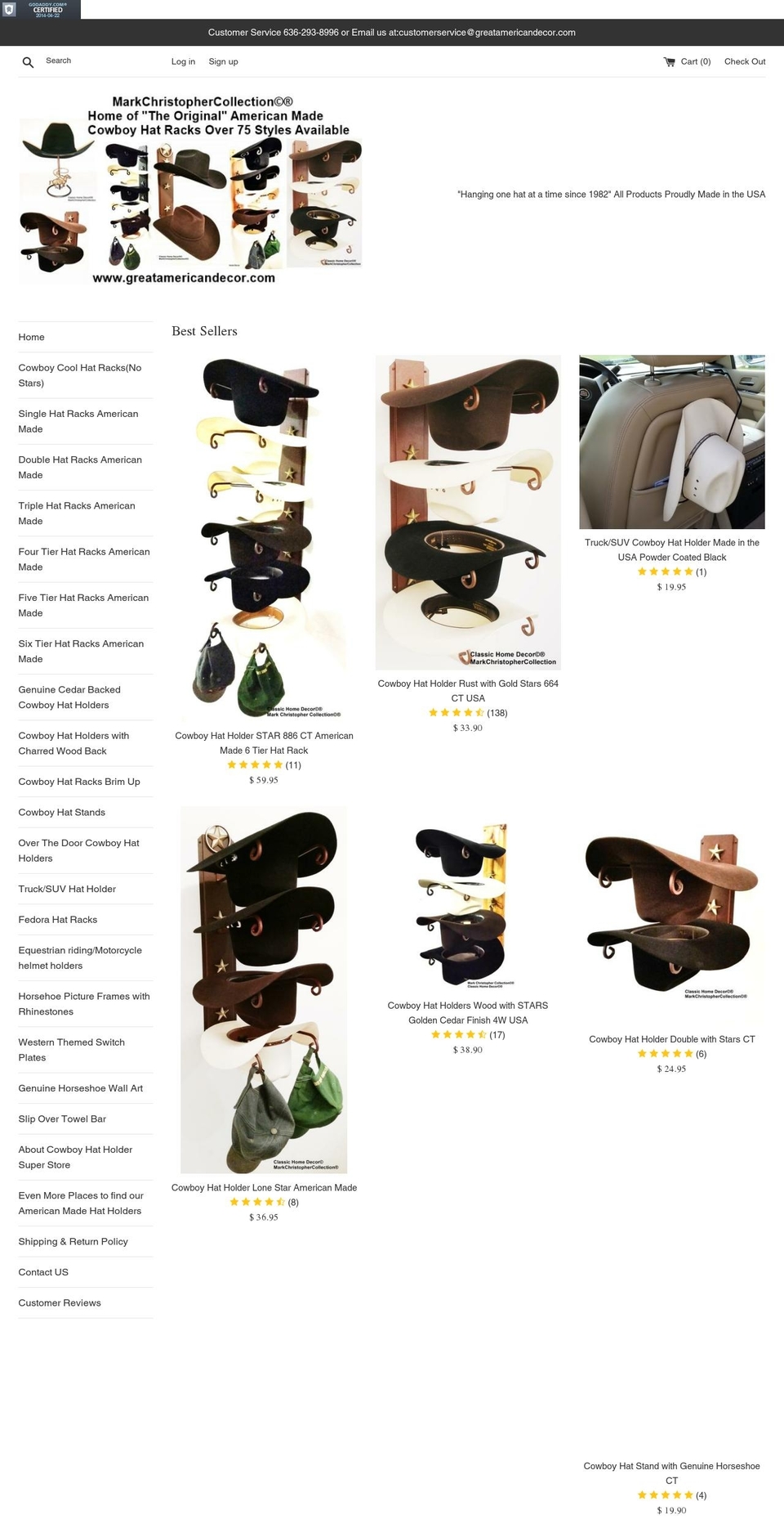 cowboyhatholders.com — Shopify storefront screenshot