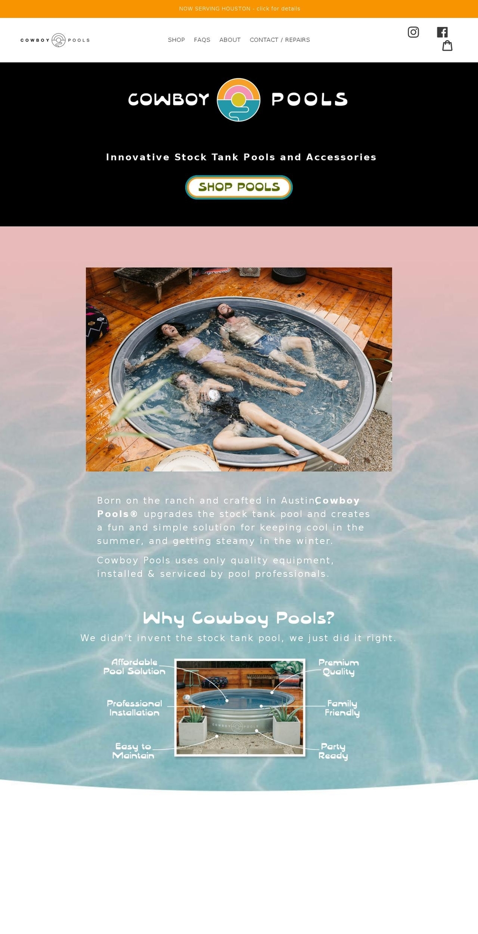 Shoplabs March Shopify theme site example cowboypools.com