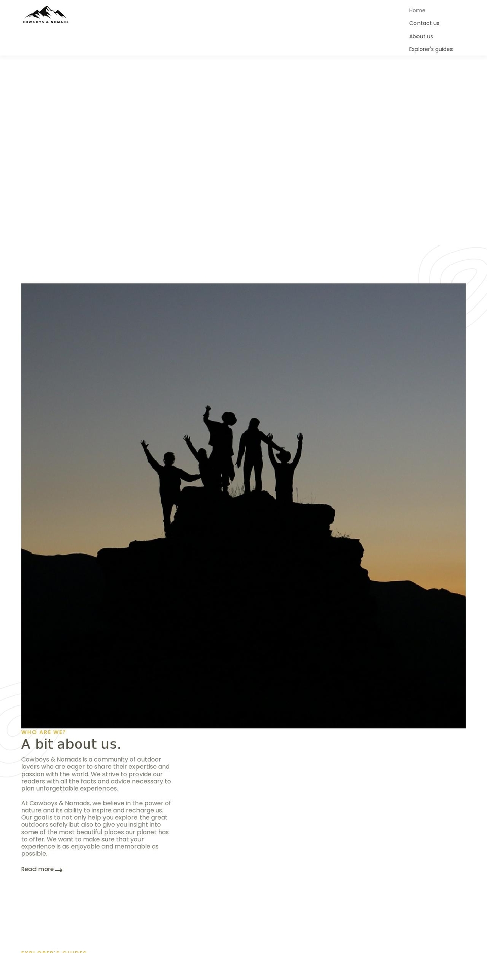 cowboysandnomads.com — Shopify storefront screenshot