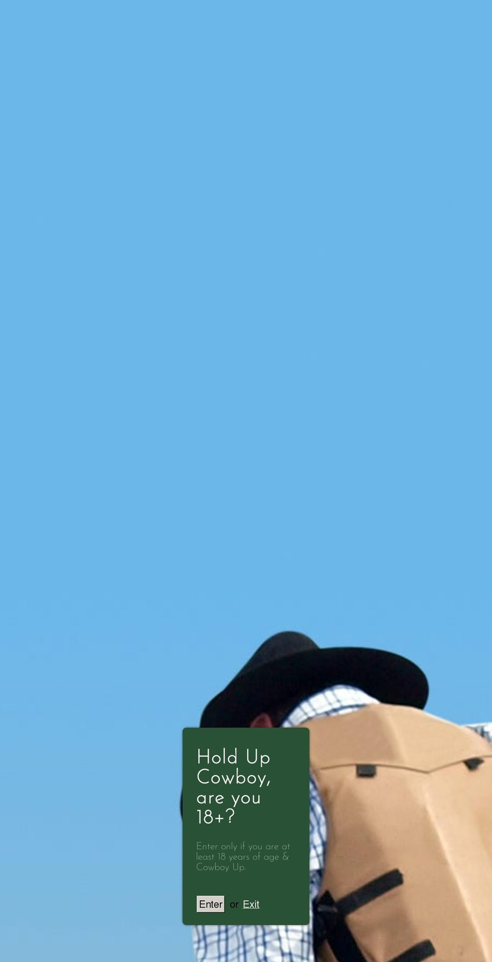 cowboyupbeer.com shopify website screenshot