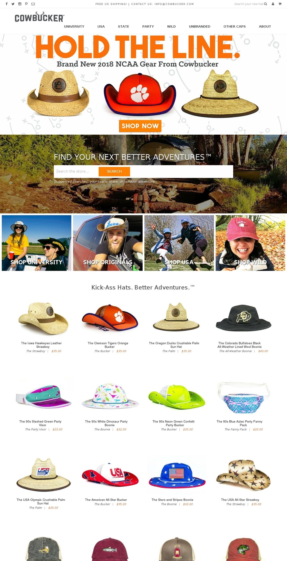 cowbuckers.com — Shopify storefront screenshot