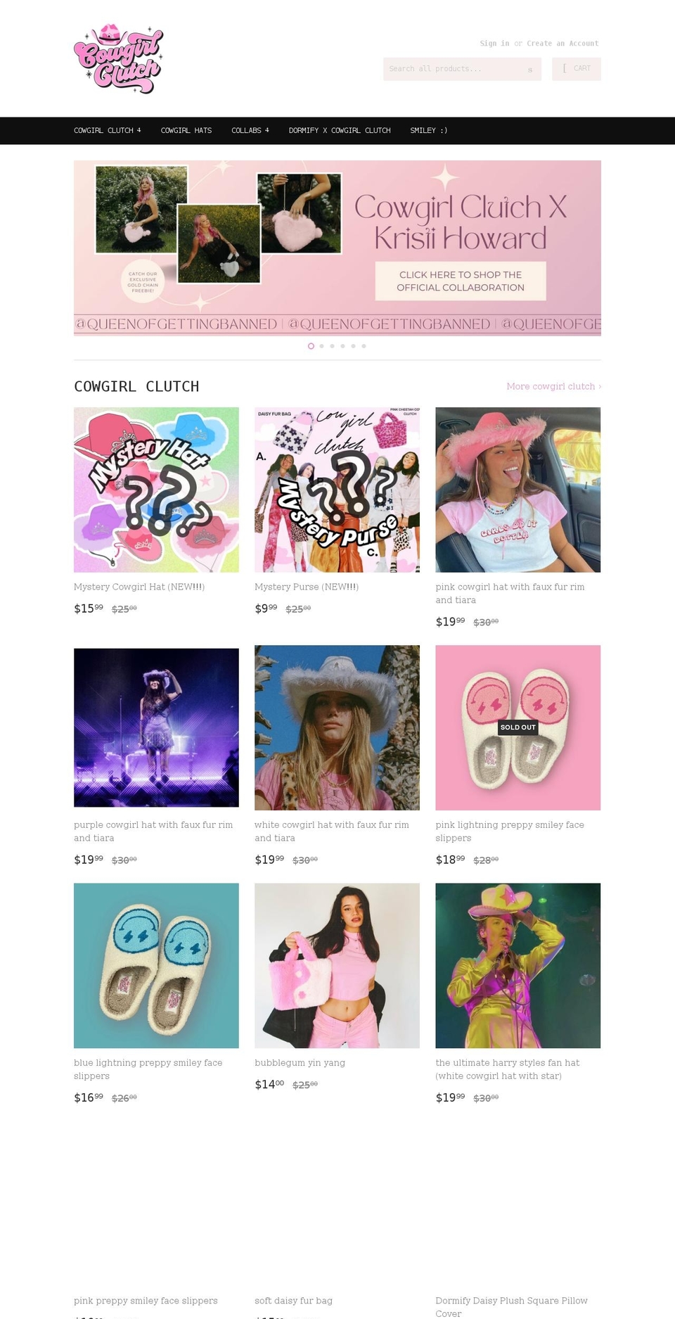 cowgirlclutch.shop shopify website screenshot