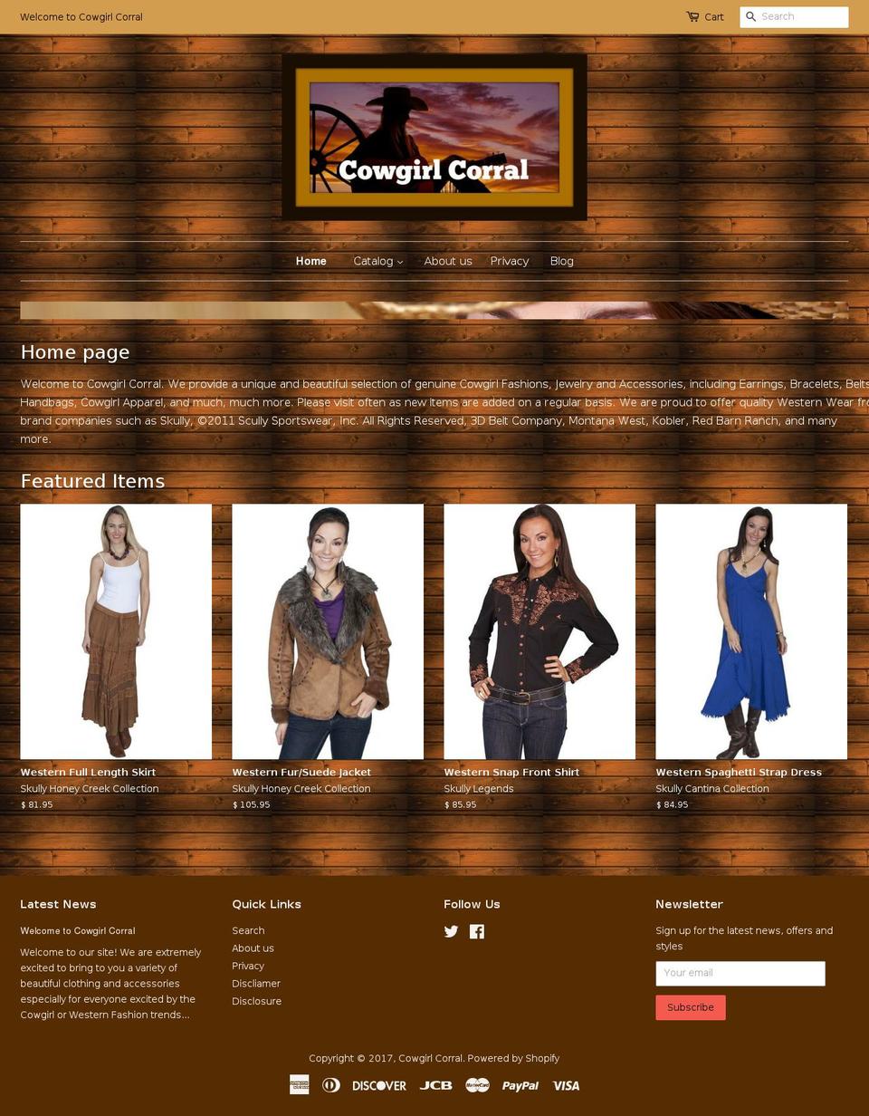 cowgirlcorral.com shopify website screenshot