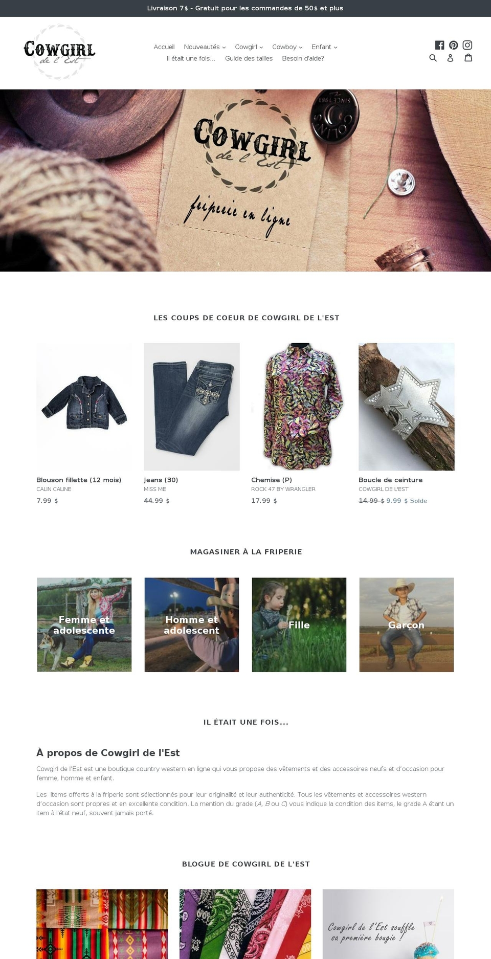 cowgirldelest.com — Shopify storefront screenshot