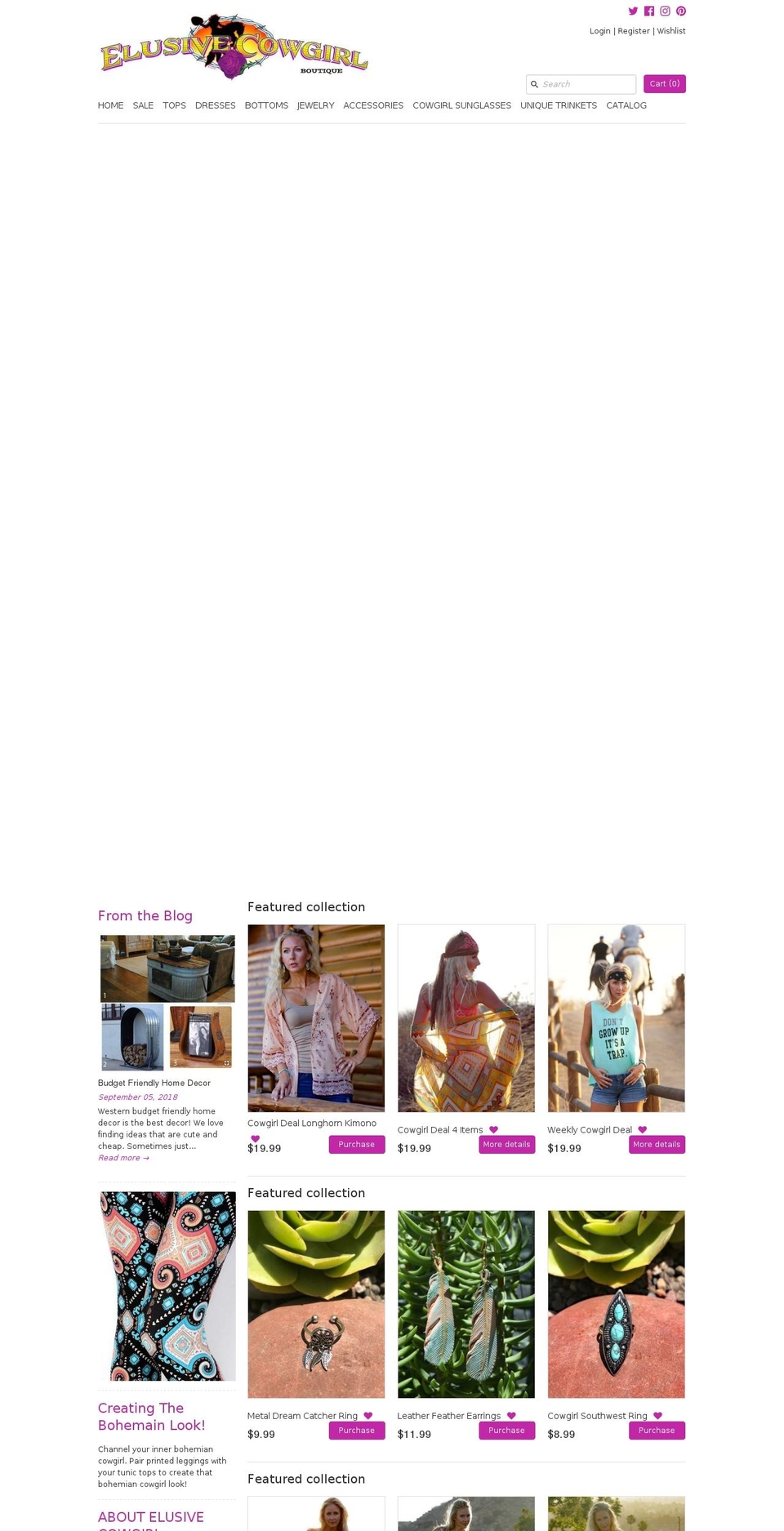 cowgirlonlinestore.com — Shopify storefront screenshot