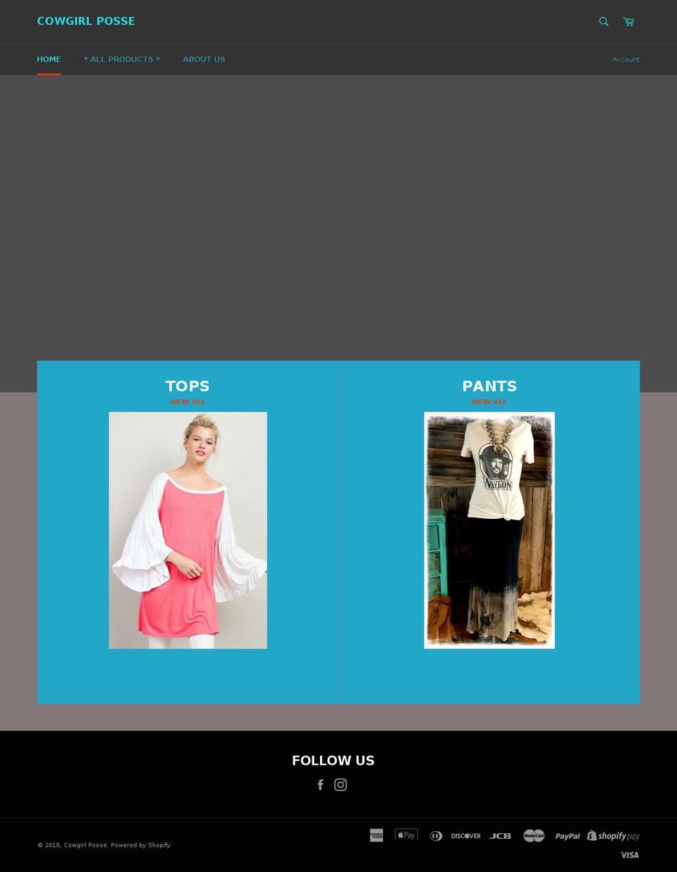 cowgirlposse.com — Shopify storefront screenshot