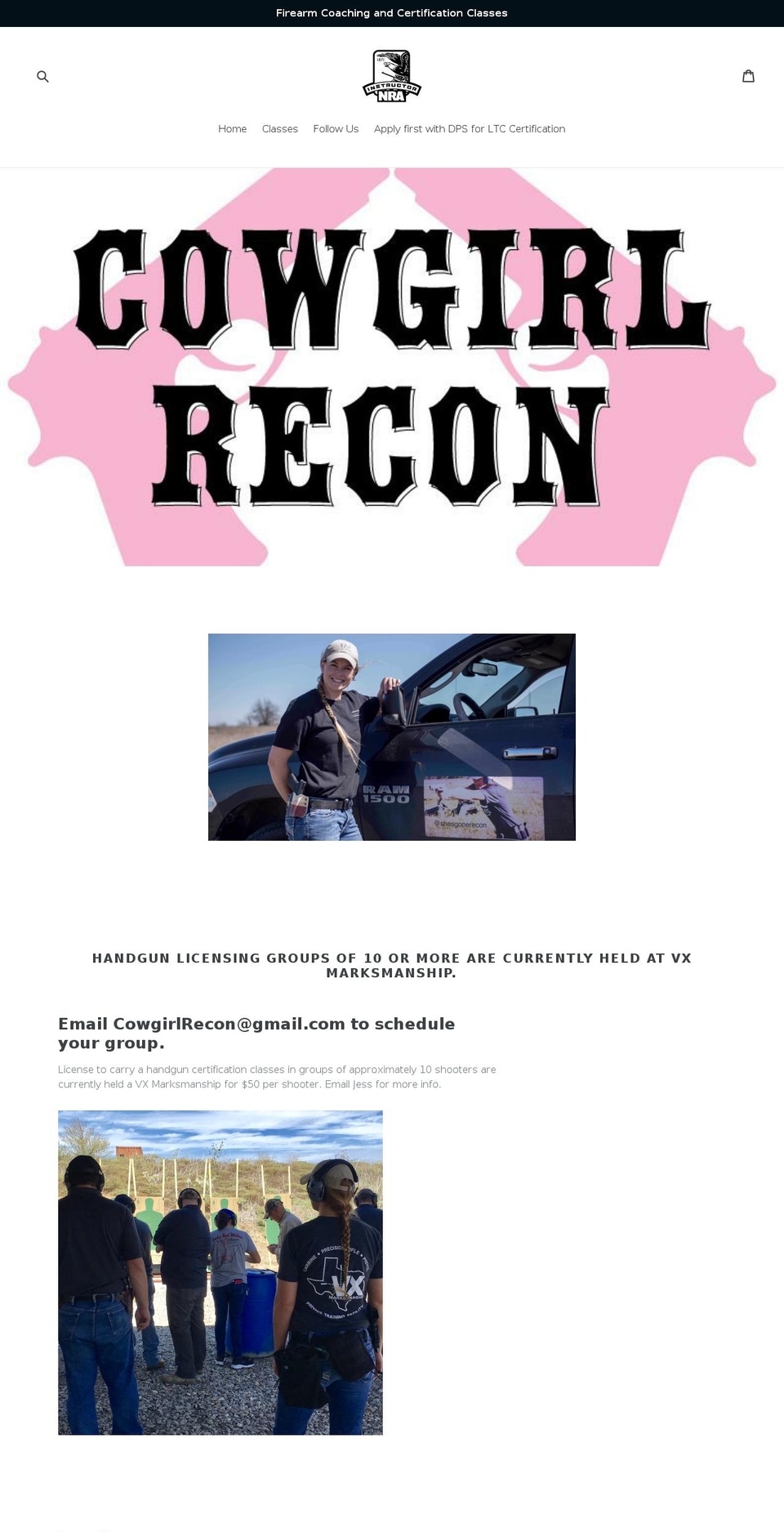 cowgirlrecon.com shopify website screenshot