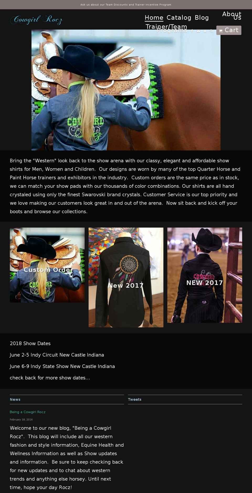 cowgirlrocz.com — Shopify storefront screenshot