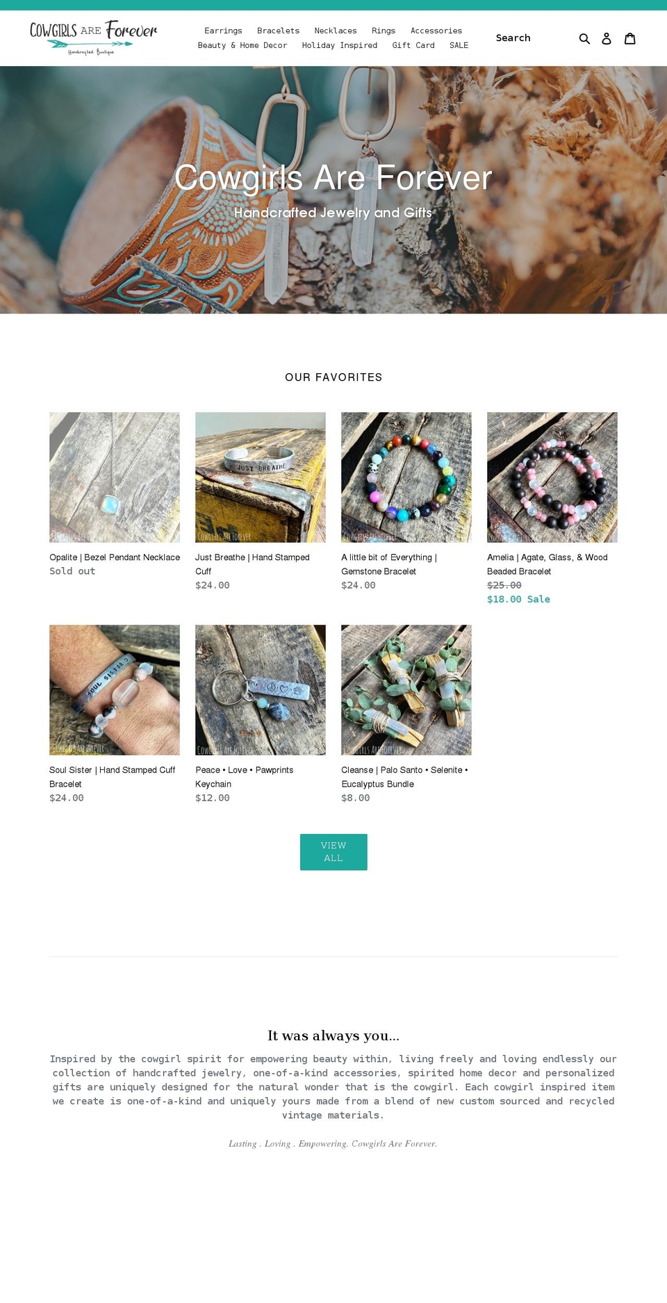 cowgirlsareforever.com shopify website screenshot